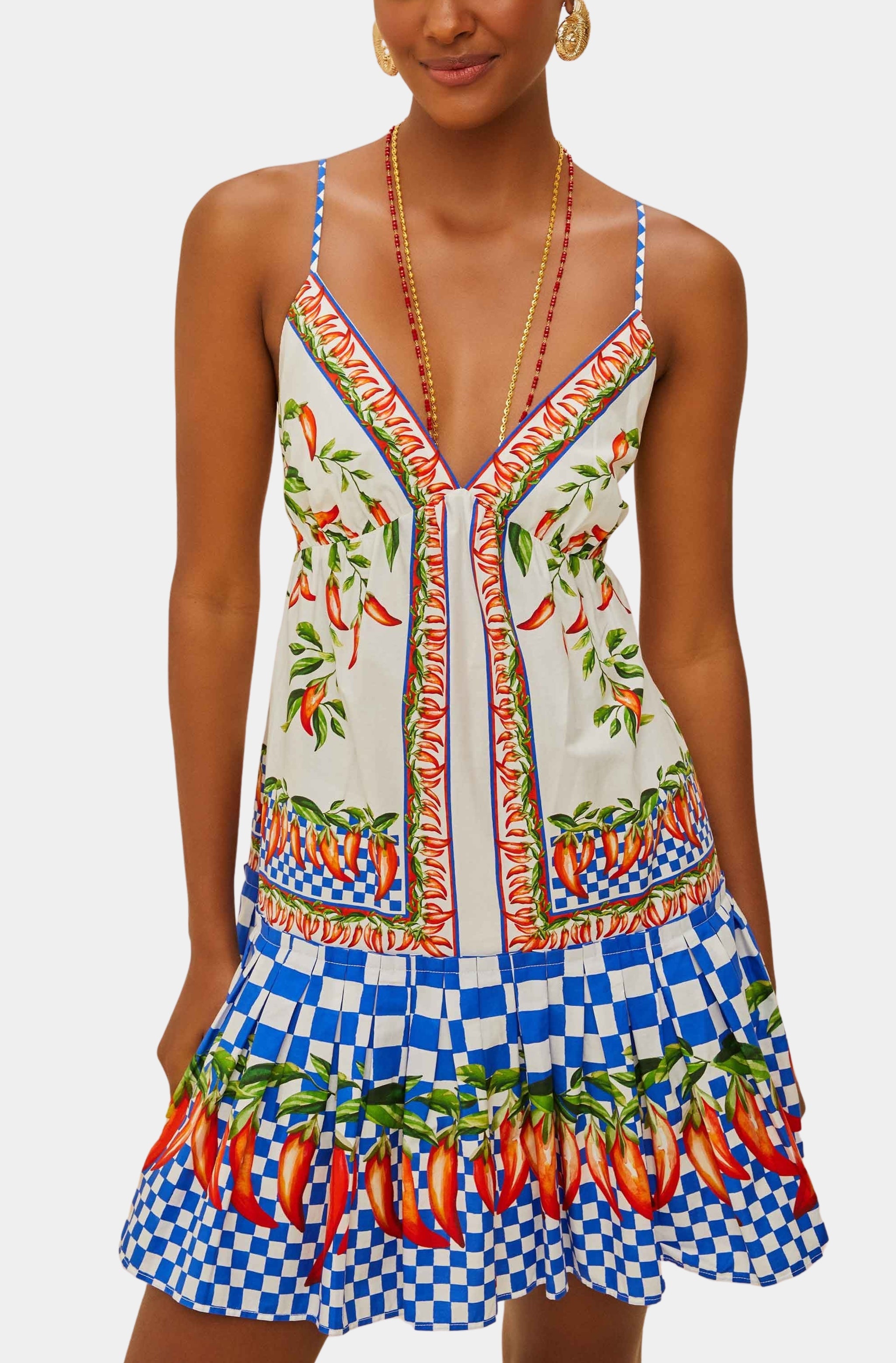 off-white picnic peppers ainika organic cotton mini dress Off-White Picnic Peppers Ainika Mini Dress FARM Rio