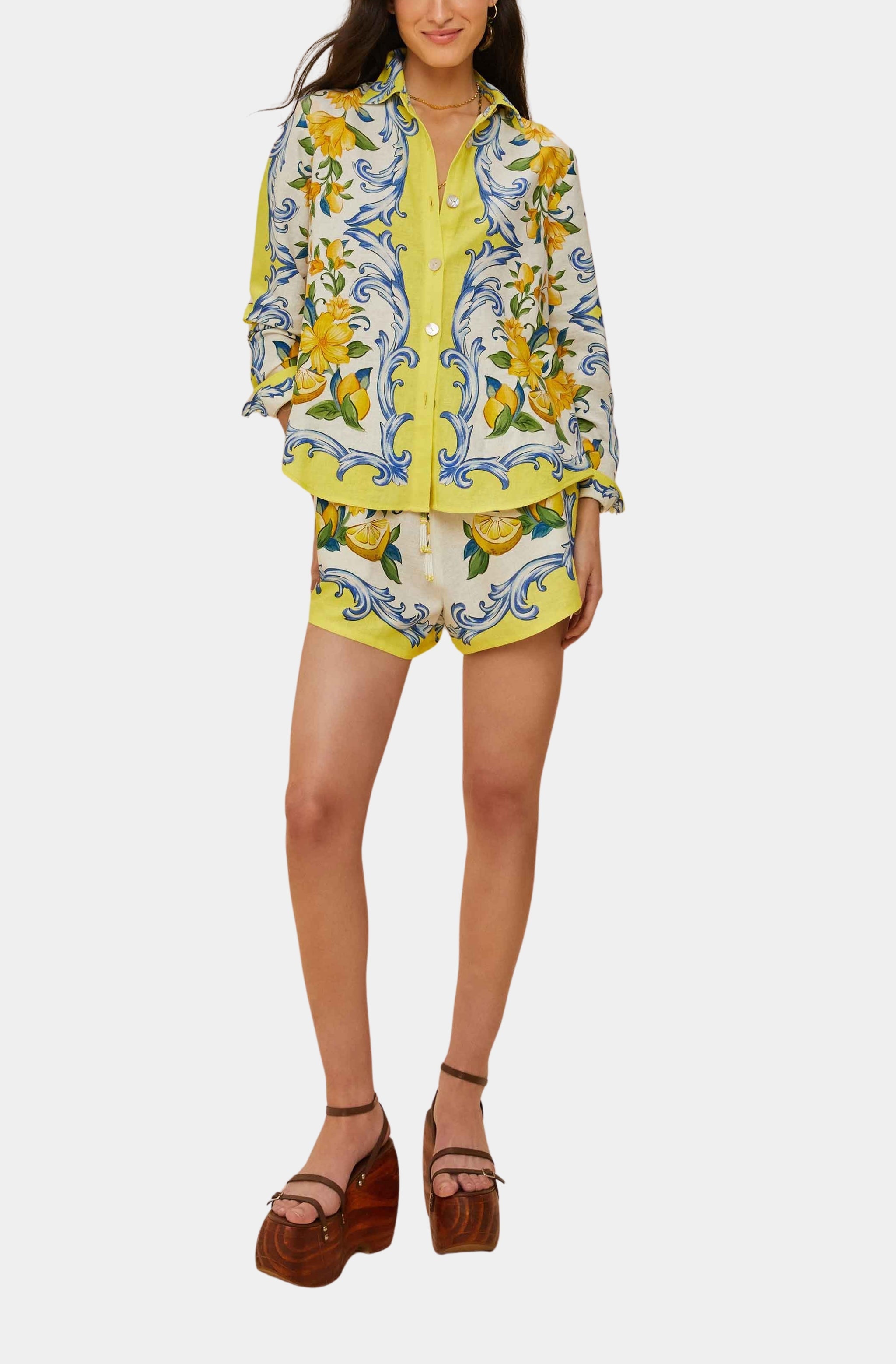 Sicily Scarf Off-White Shorts