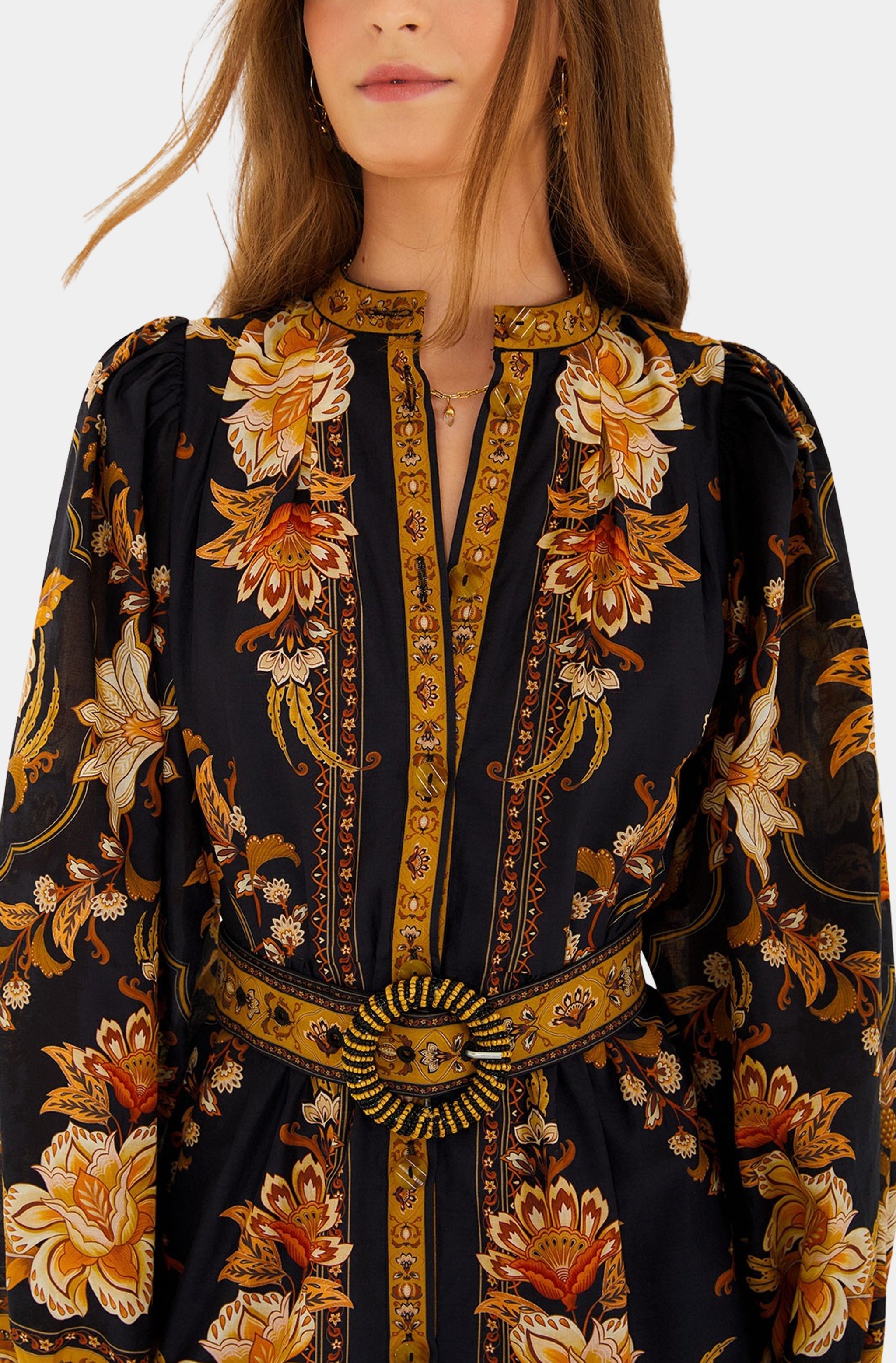 Majestic Garden Black Mini Dress