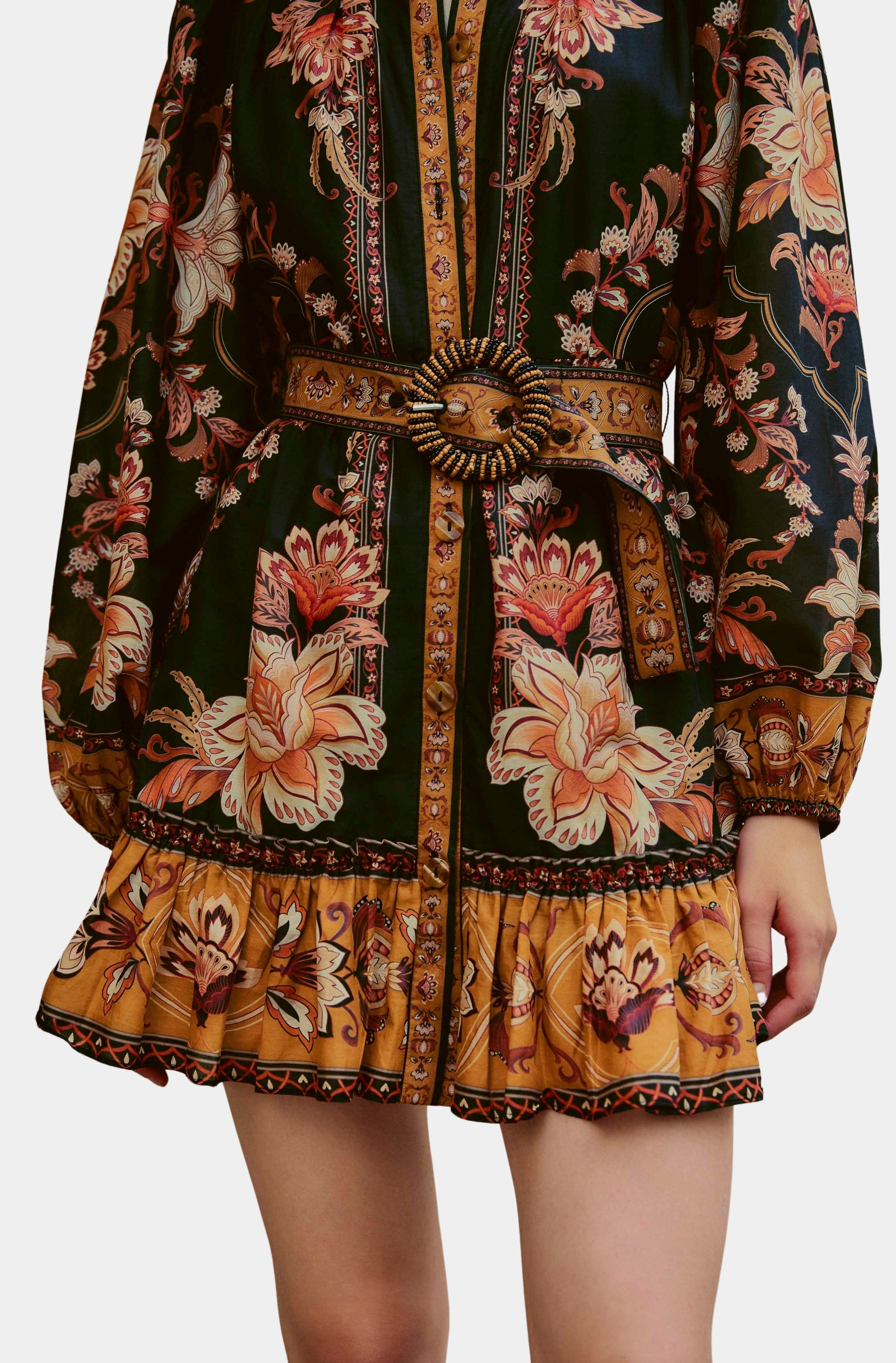 Majestic Garden Black Mini Dress