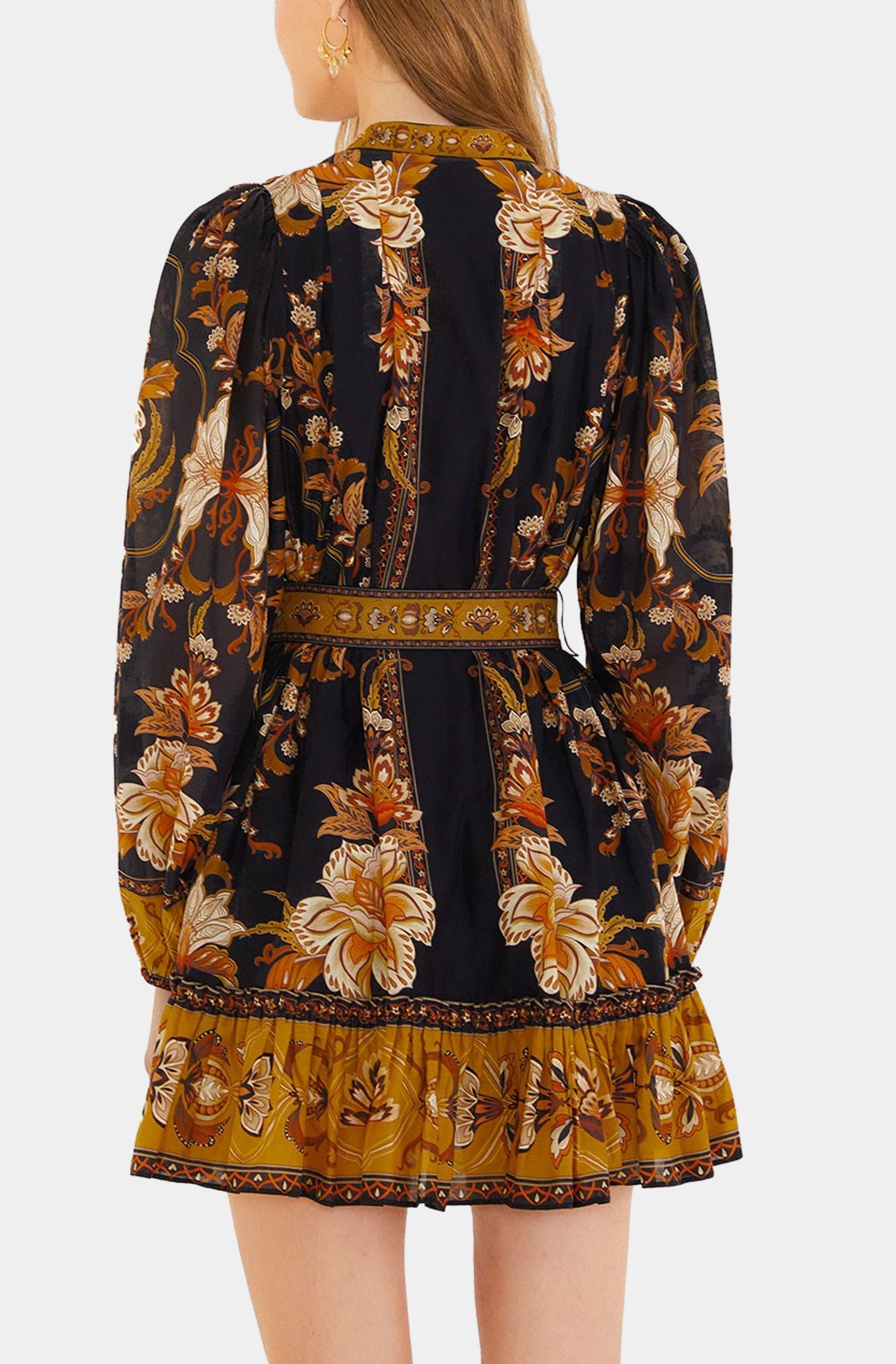 Majestic Garden Black Mini Dress