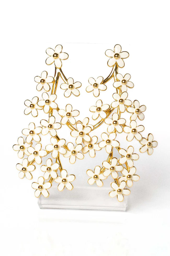 Enamel Flower Earrings