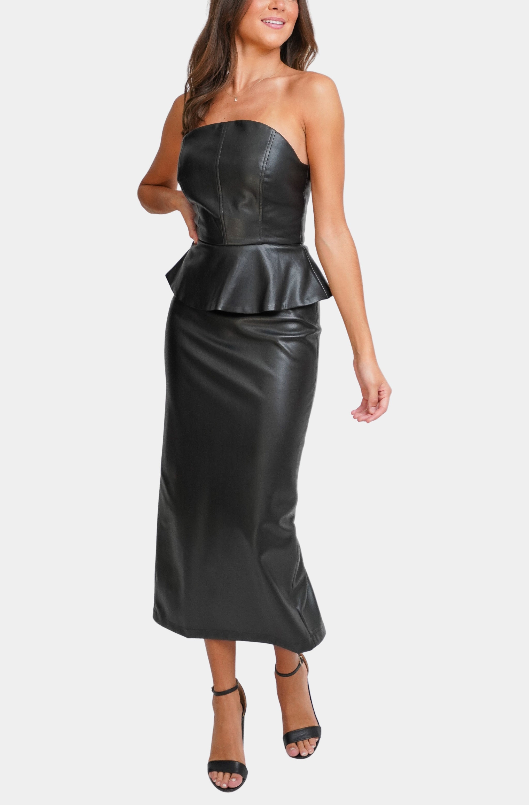 Marcela Leather Top
