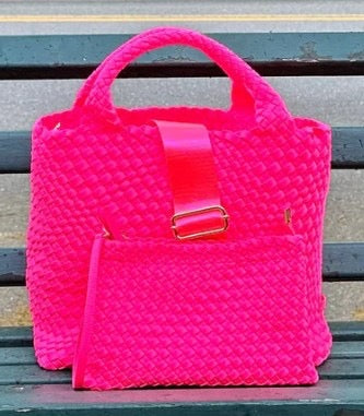 Lily Woven Neoprene Tote with Pouch