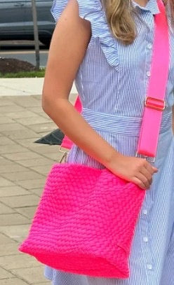 Lily Woven Neoprene Tote with Pouch