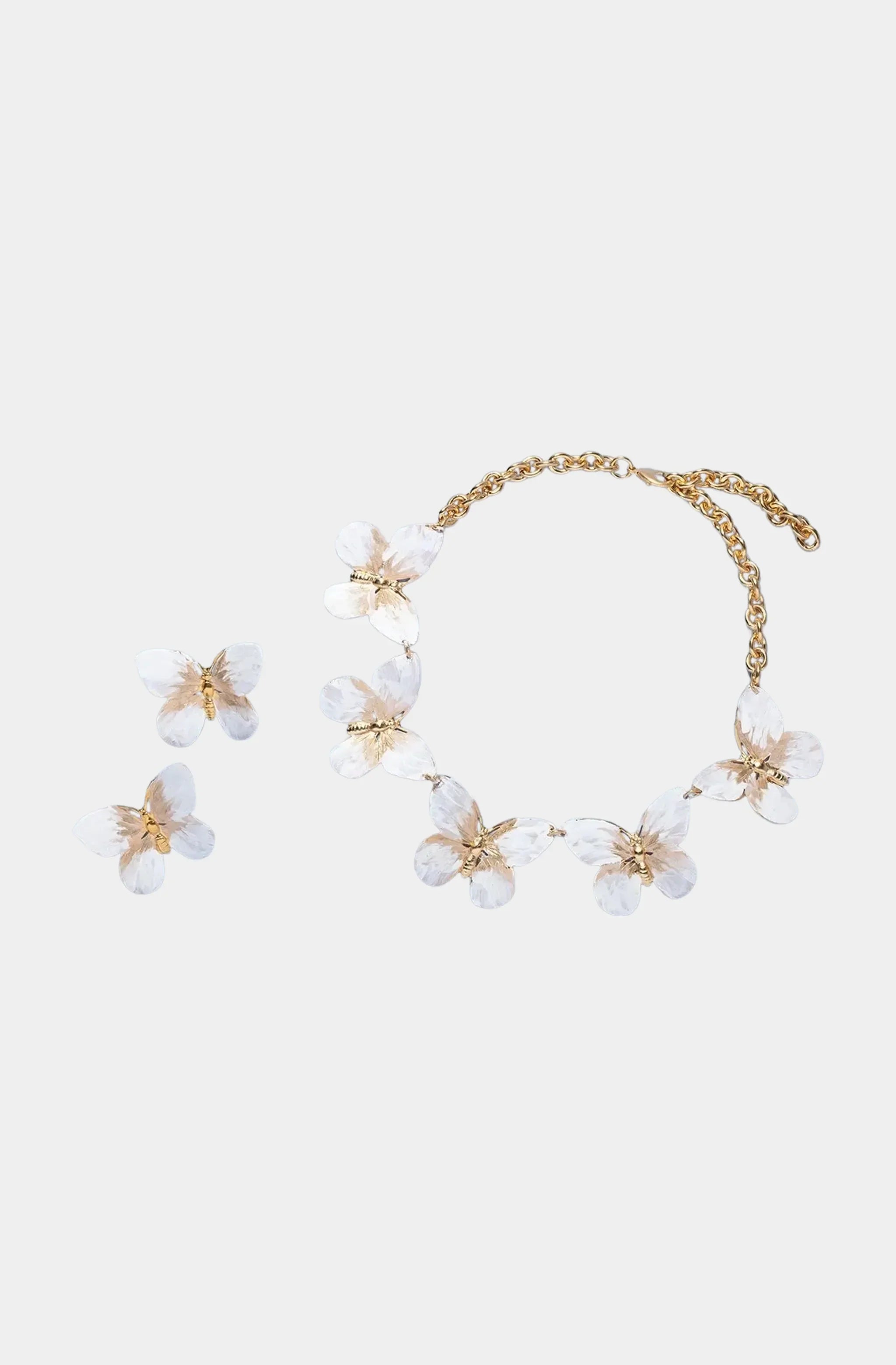 Hand Painted Winter White Necklace