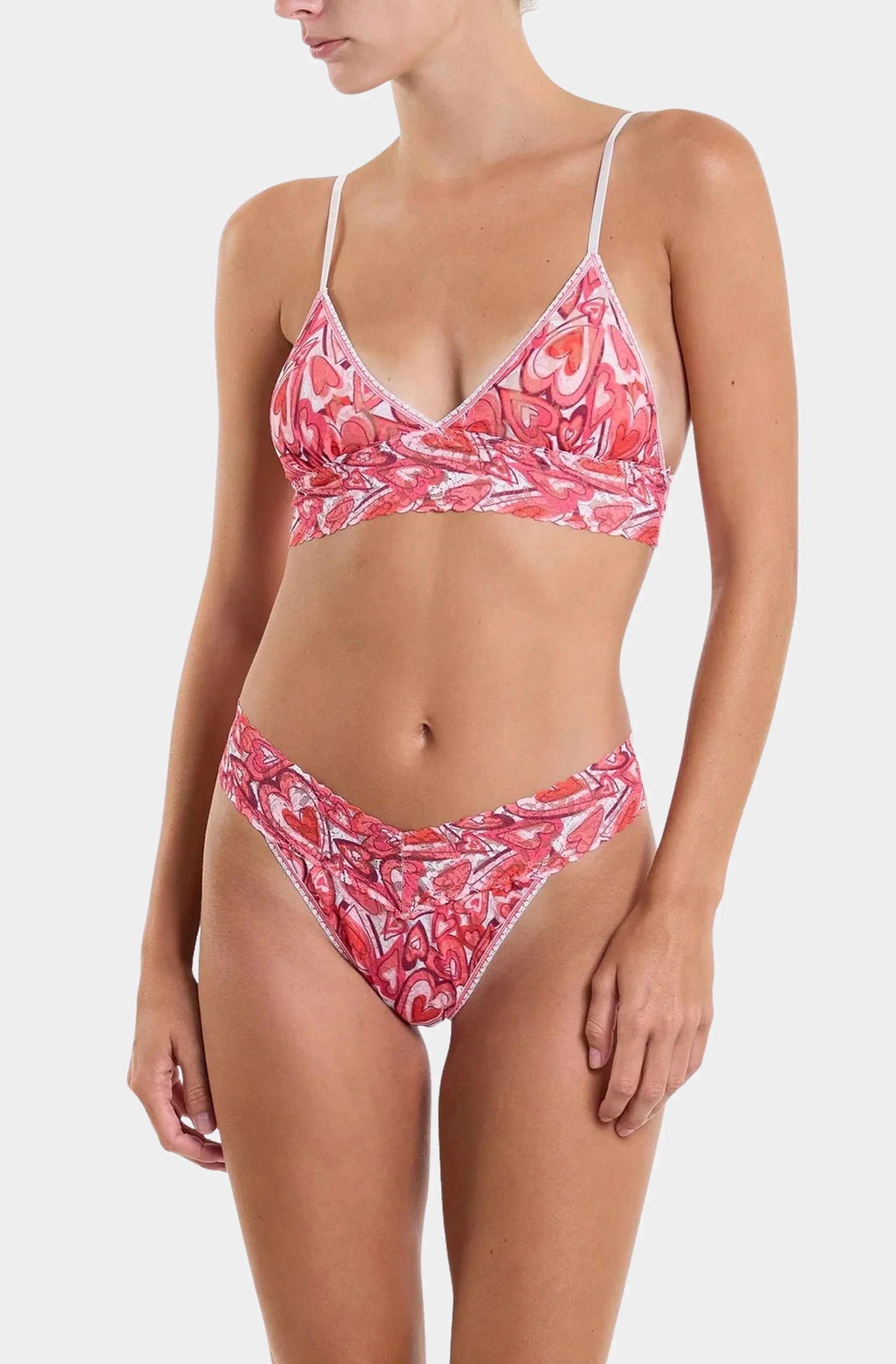 Printed Signature Lace Original Rise Thong
