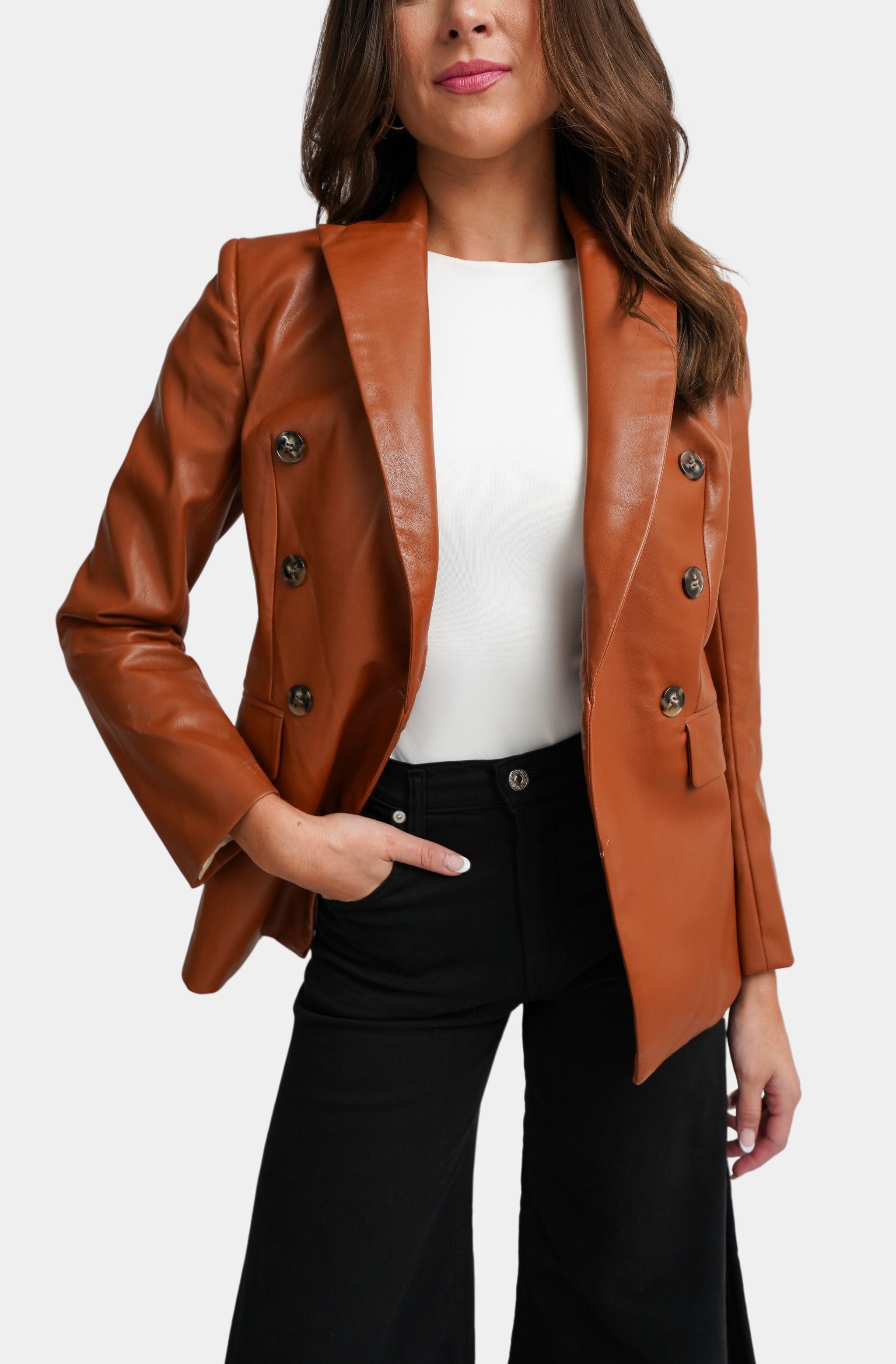 Kennedy Leather Blazer