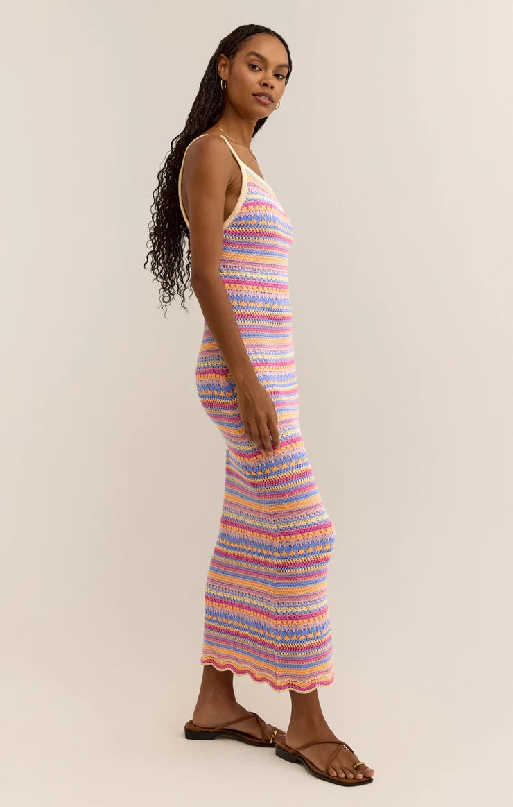 Santa Cruz Stripe Midi Dress Hemline Monroe Santa Cruz Stripe Midi Dress Hemline Monroe