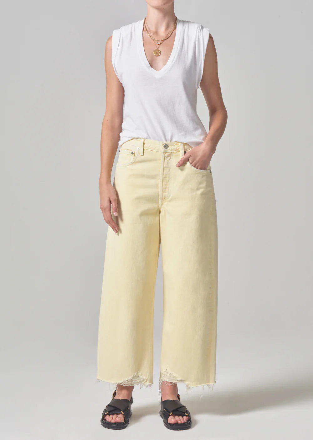 Ayla Raw Hem Crop