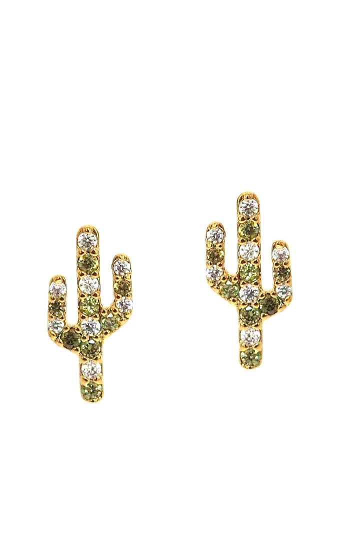Pave Cactus Studs