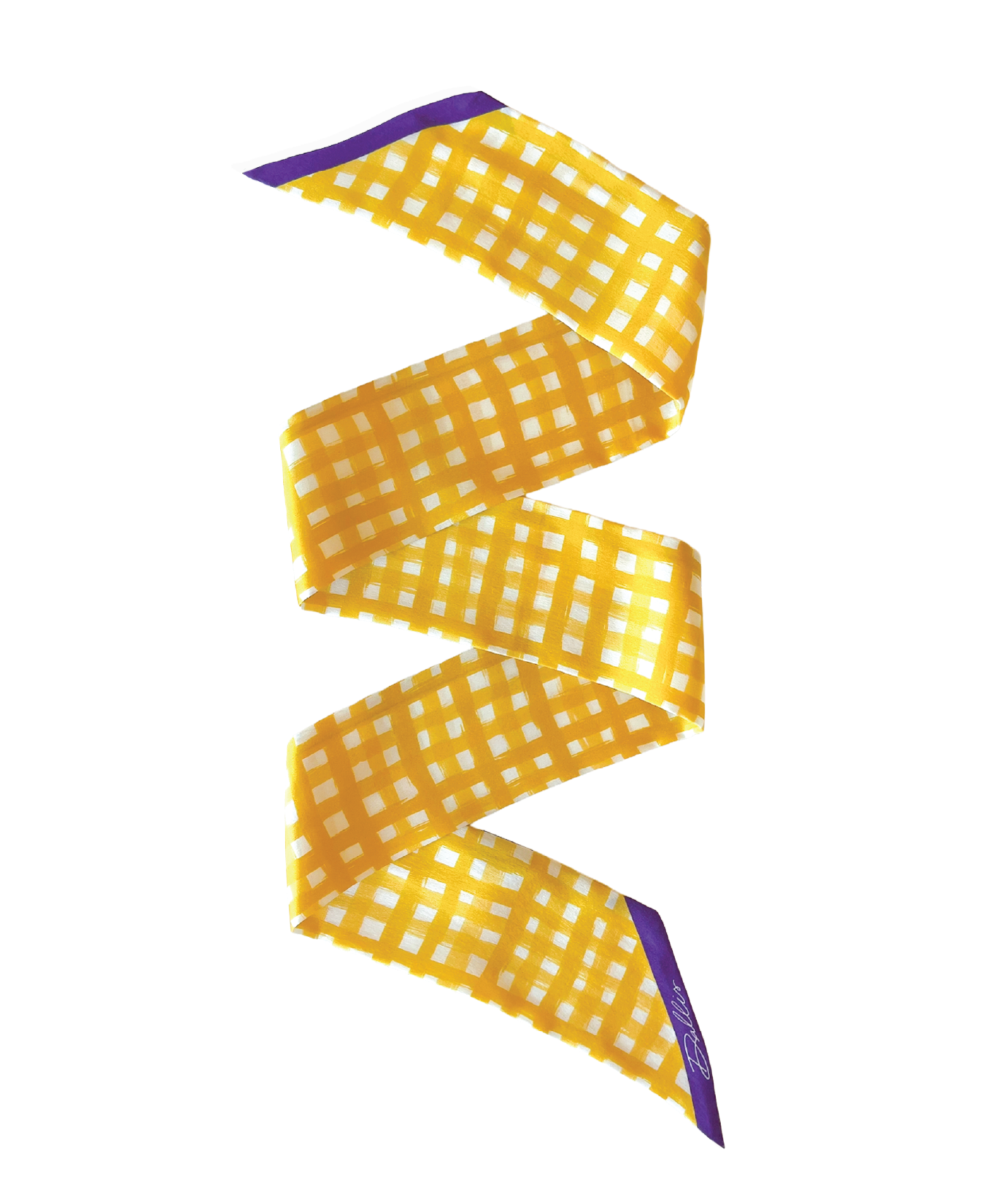 Tailgate Check Twilly in Gold &amp; Purple