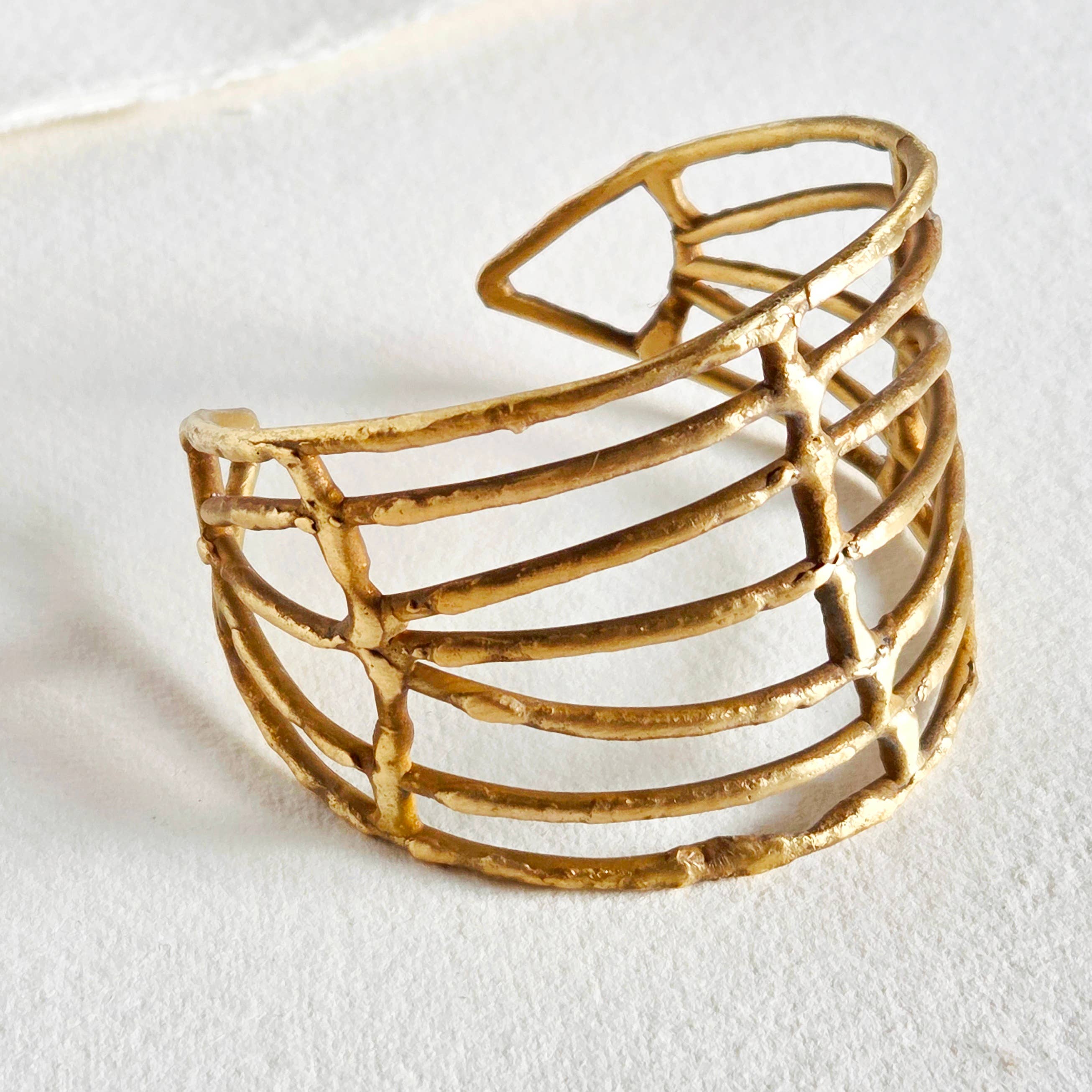Caged Irregular Cuff Bracelet