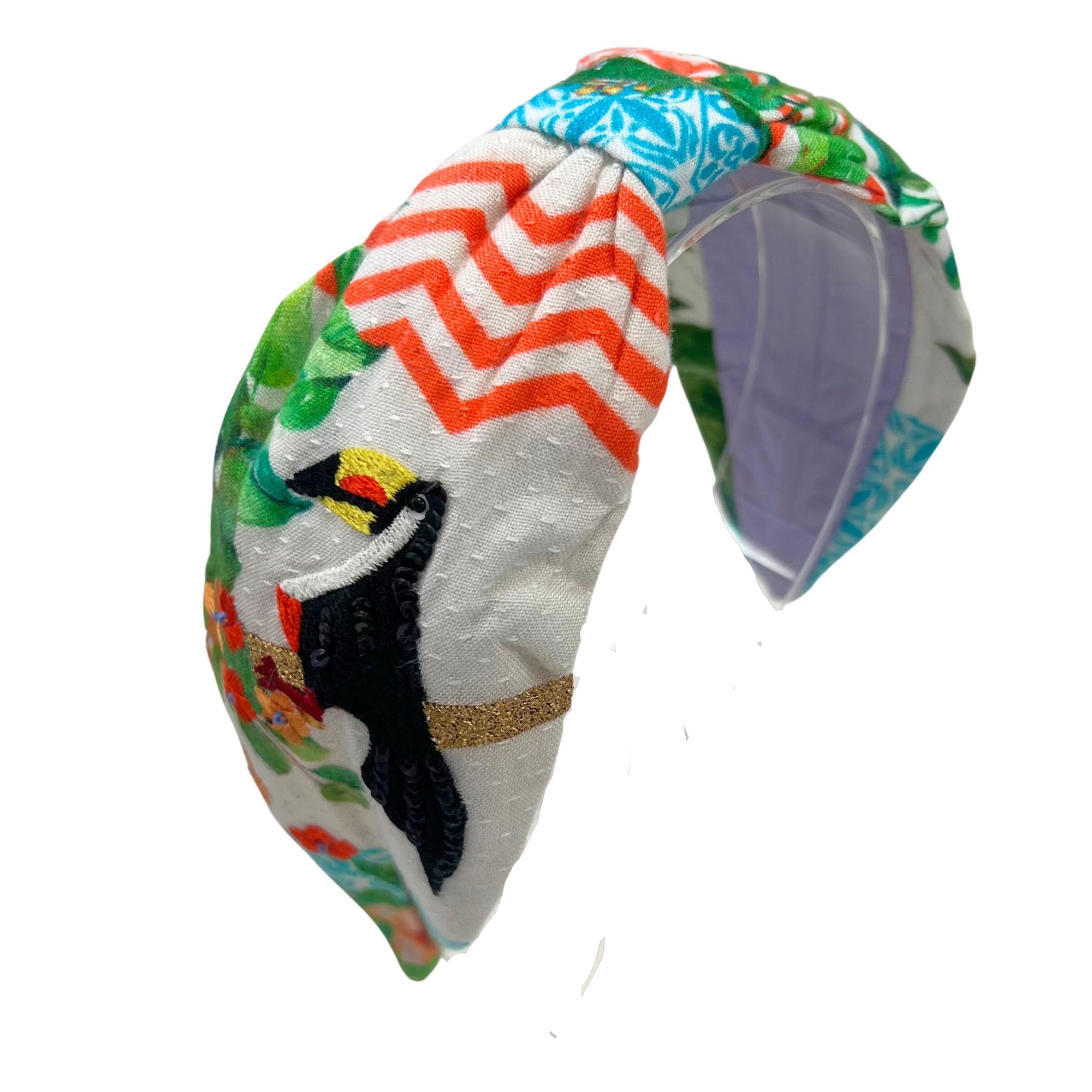 Toucan Embroidered Headband