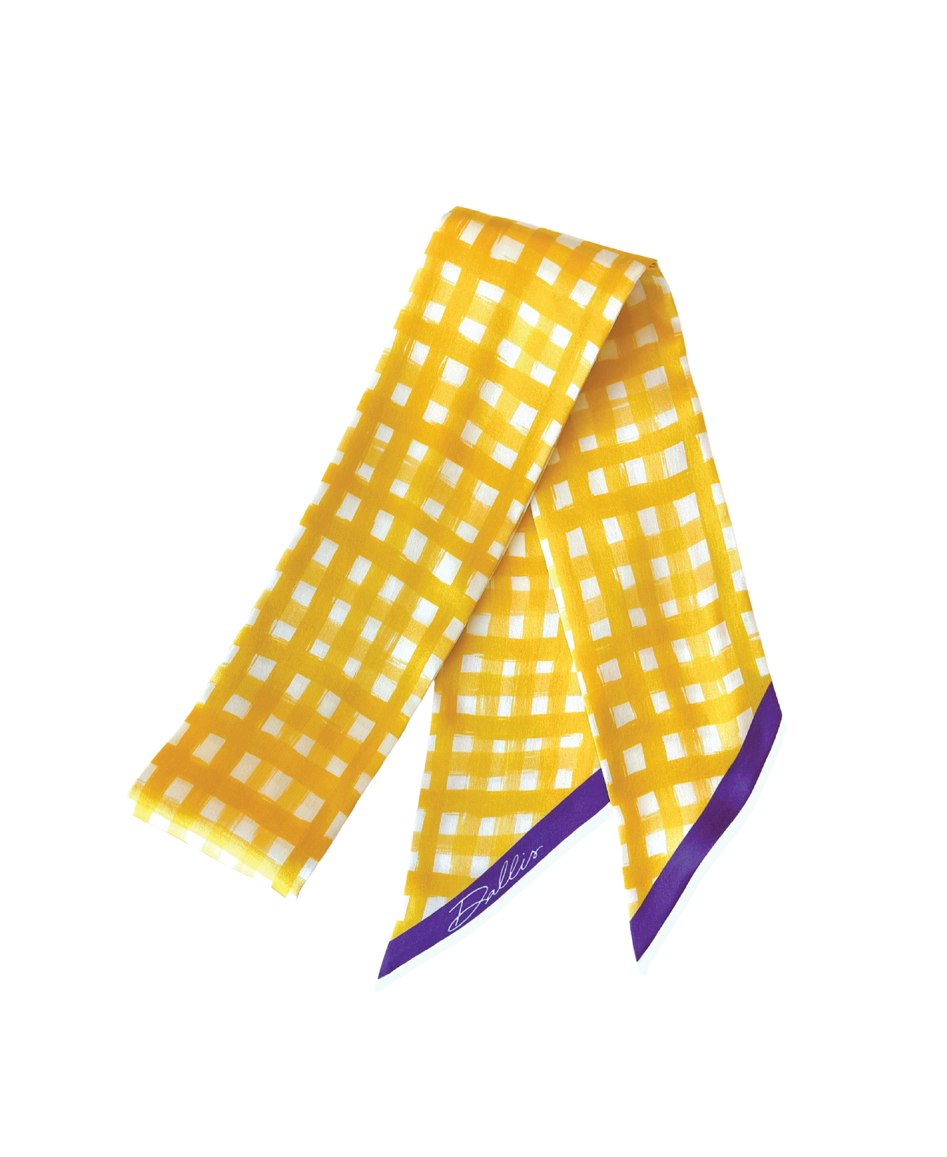 Tailgate Check Twilly in Gold &amp; Purple
