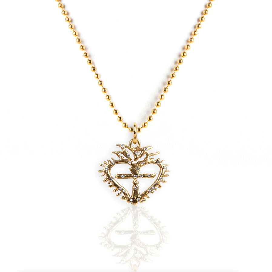 Queen of Hearts Crystal Charm Necklace