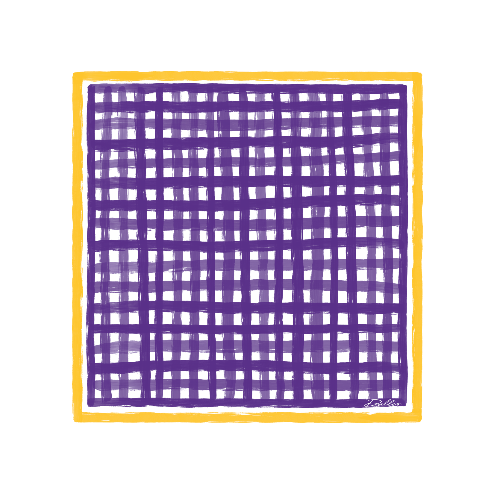 Tailgate Check Scarf in Purple &amp; Gold