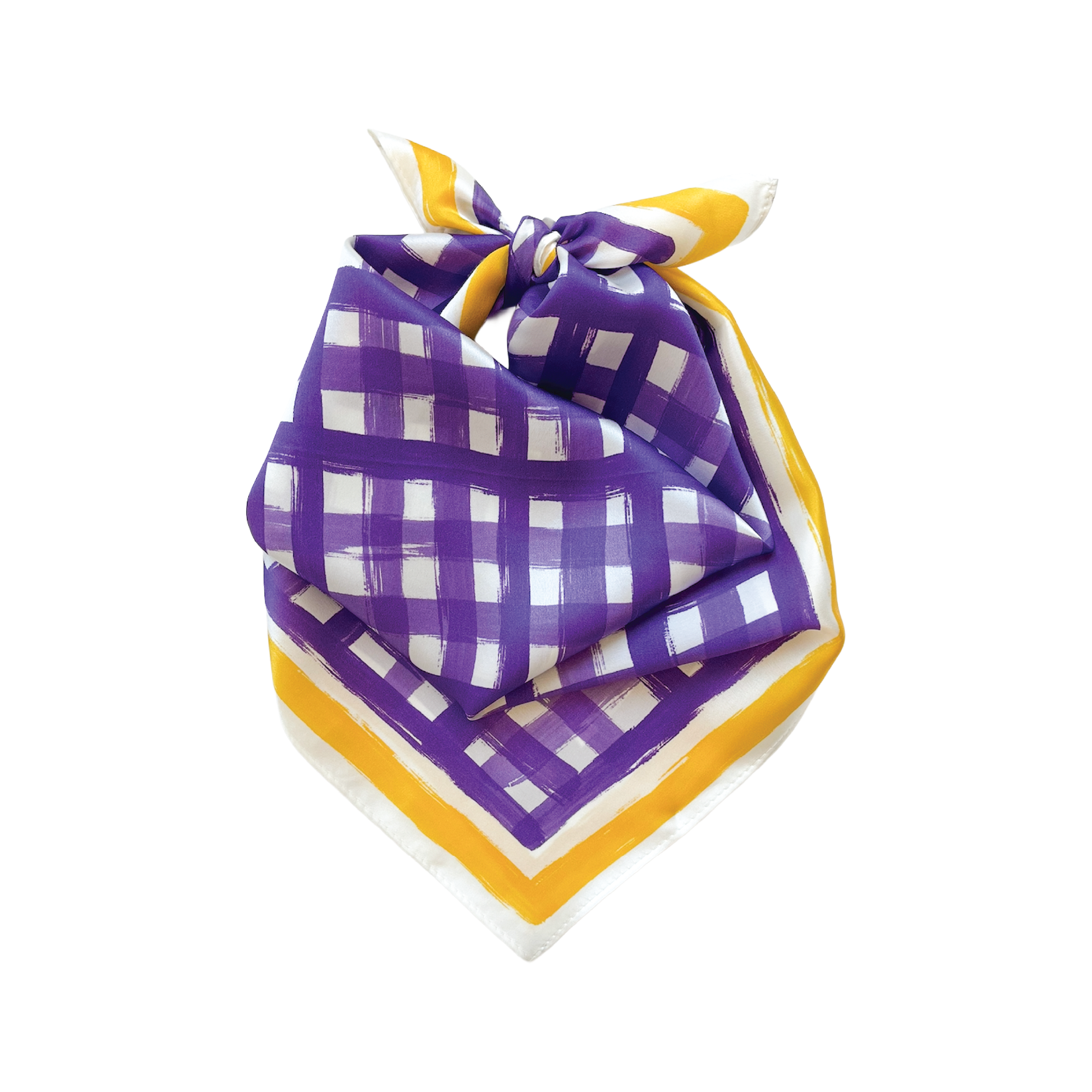 Tailgate Check Scarf in Purple &amp; Gold