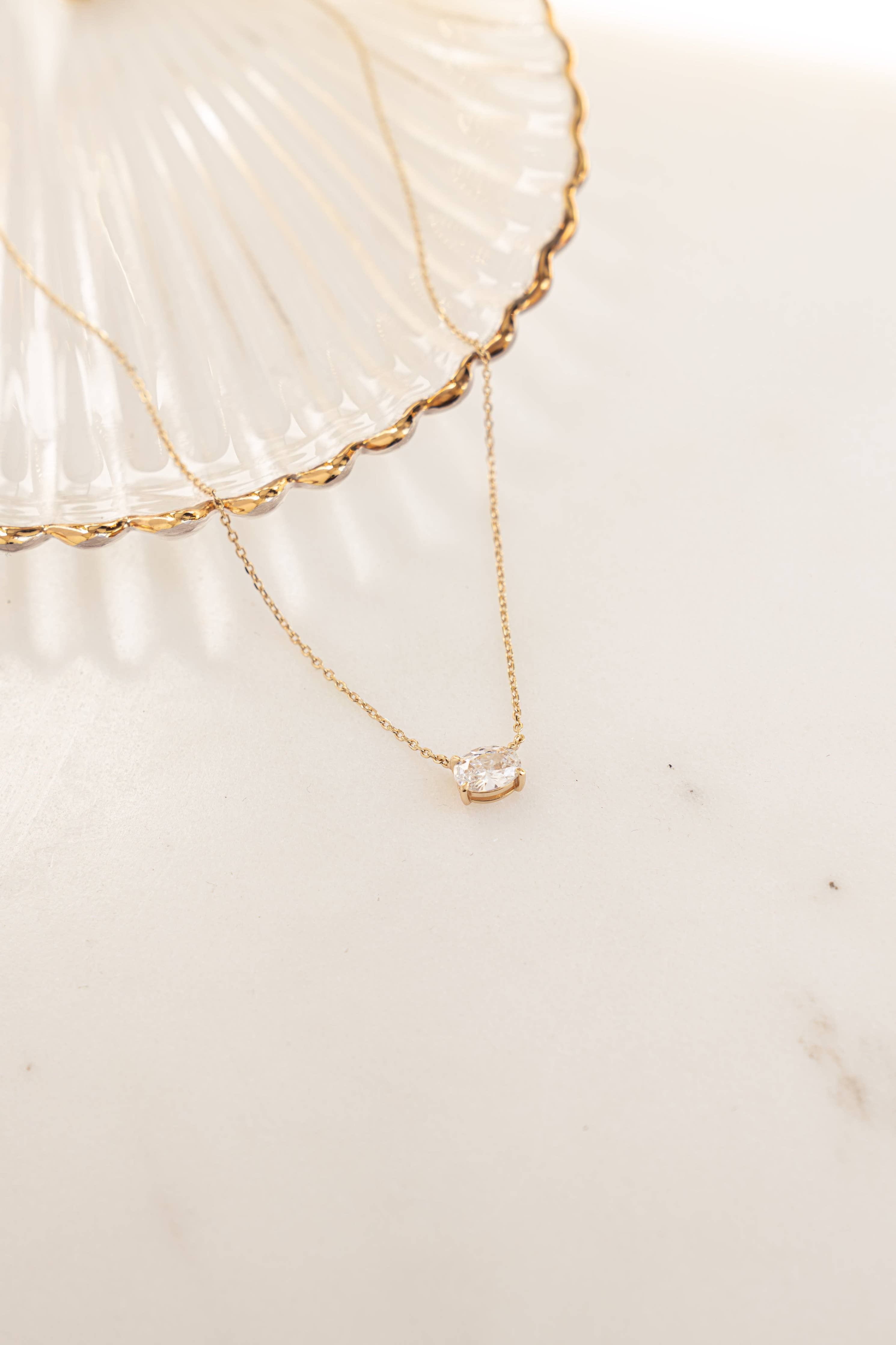 Oval Pendant Necklace