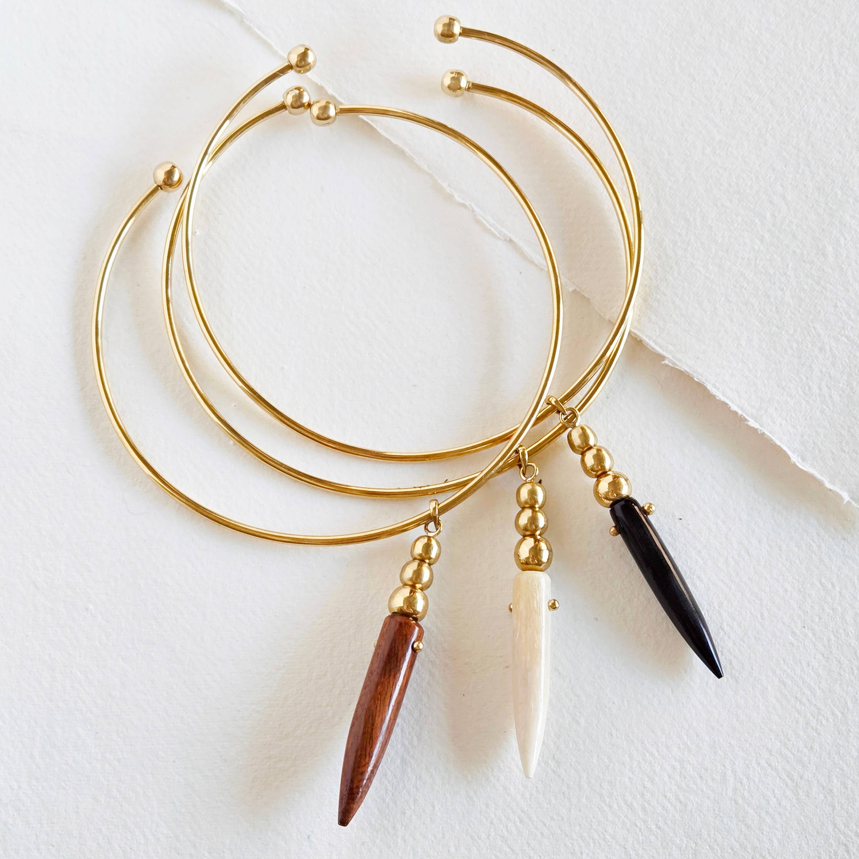 Bone Pendant Choker + Leather Set
