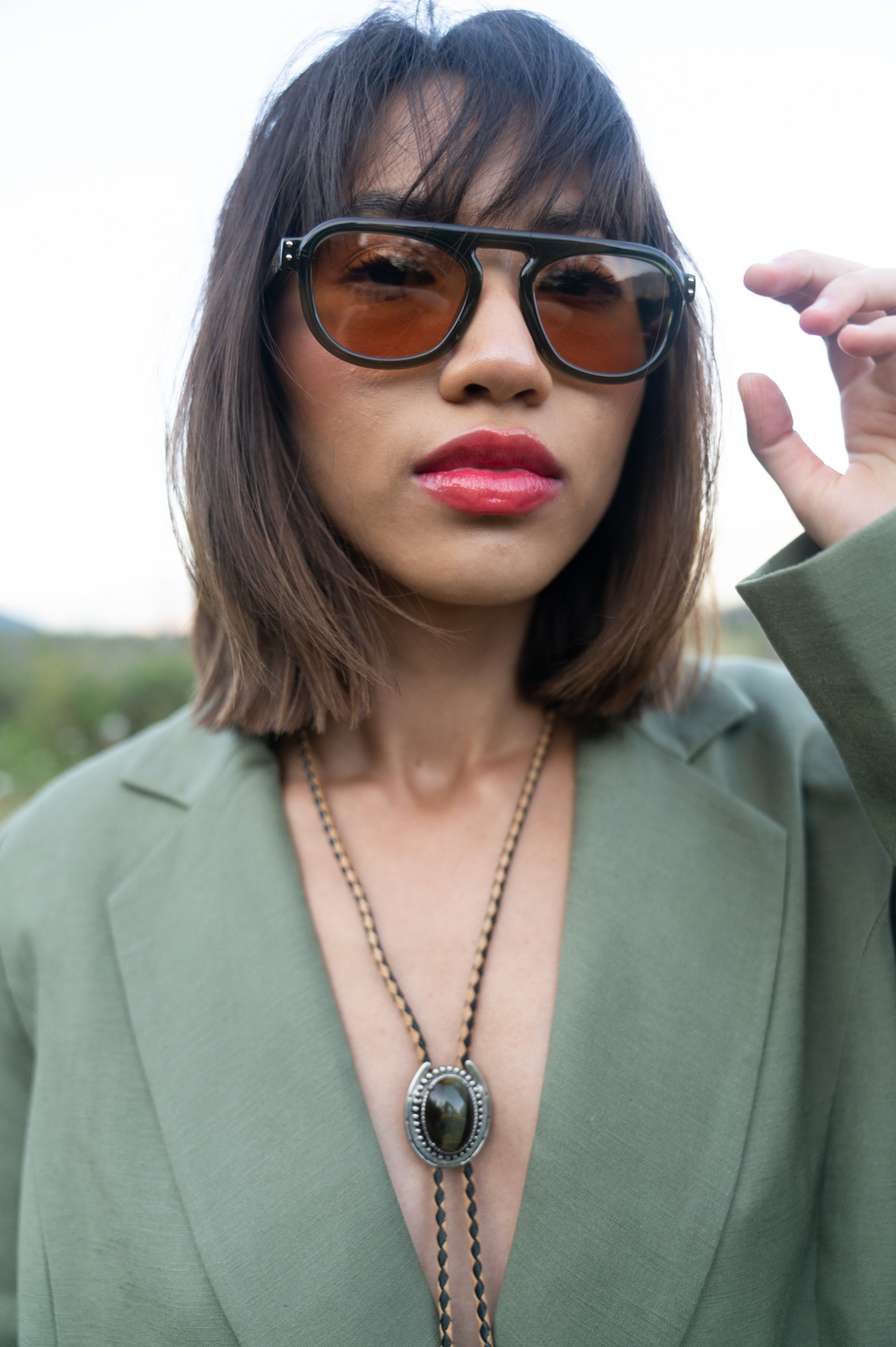 SARDINE - Stevie - Amber Dip Sunglasses