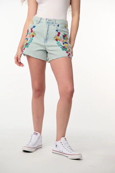 The Reeve Hi Rise Embroidered Shorts