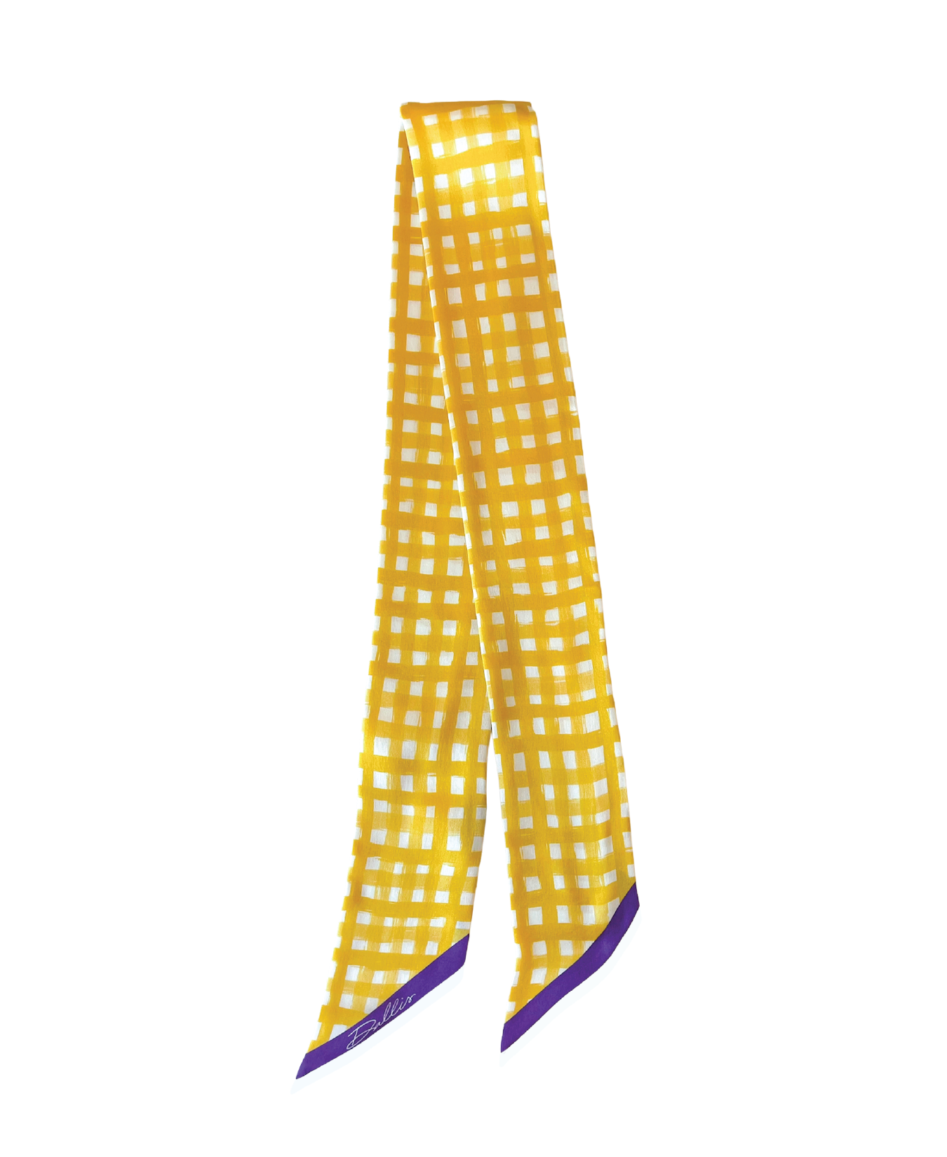 Tailgate Check Twilly in Gold &amp; Purple