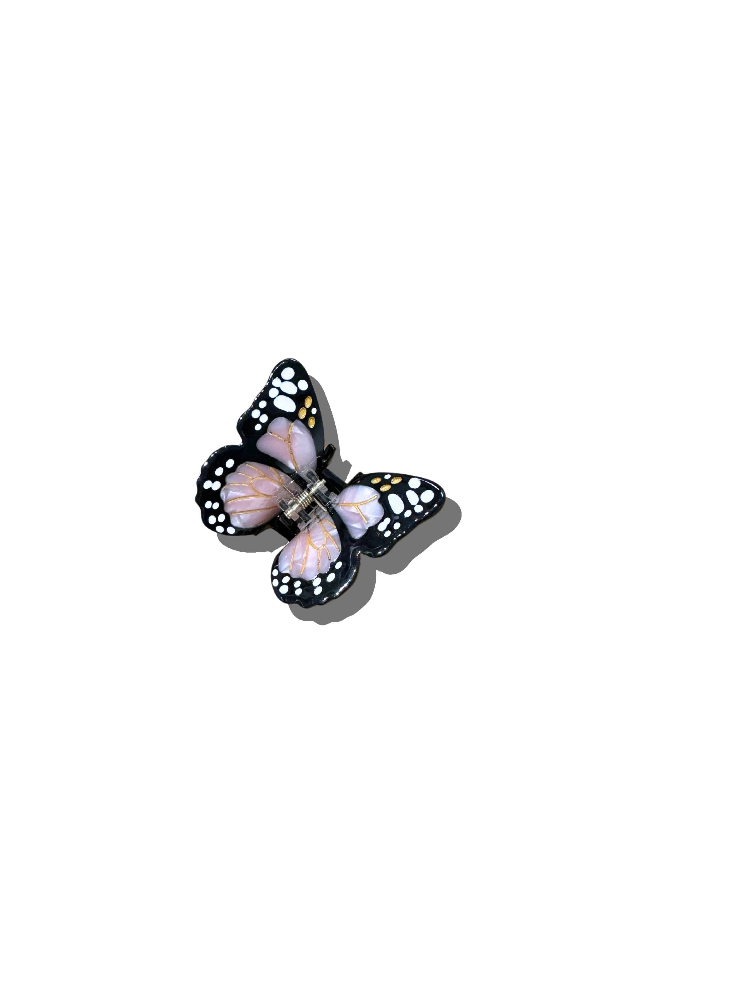 Hand-painted Mini Monarch Butterfly Claw Hair Clip | Eco-Friendly