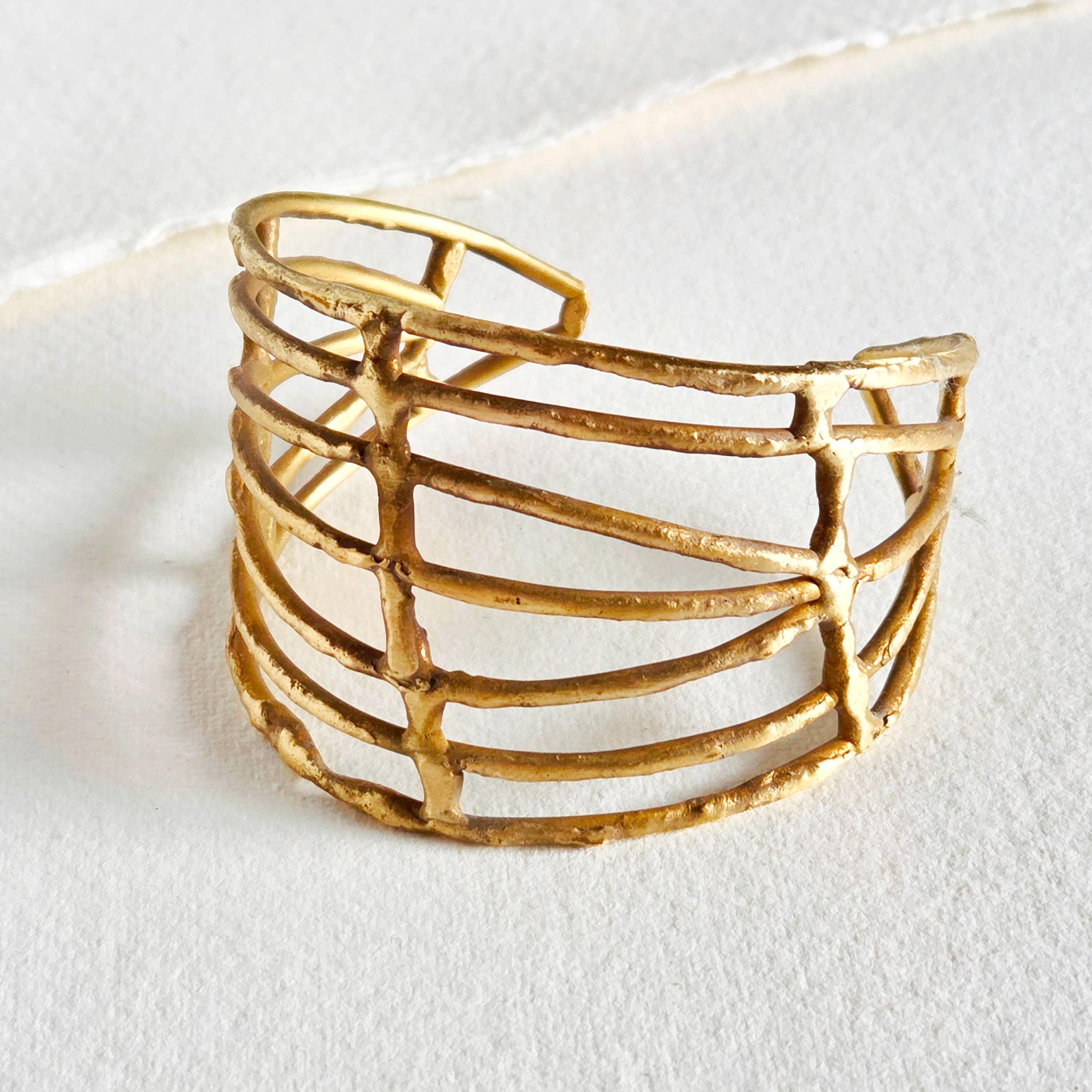 Caged Irregular Cuff Bracelet