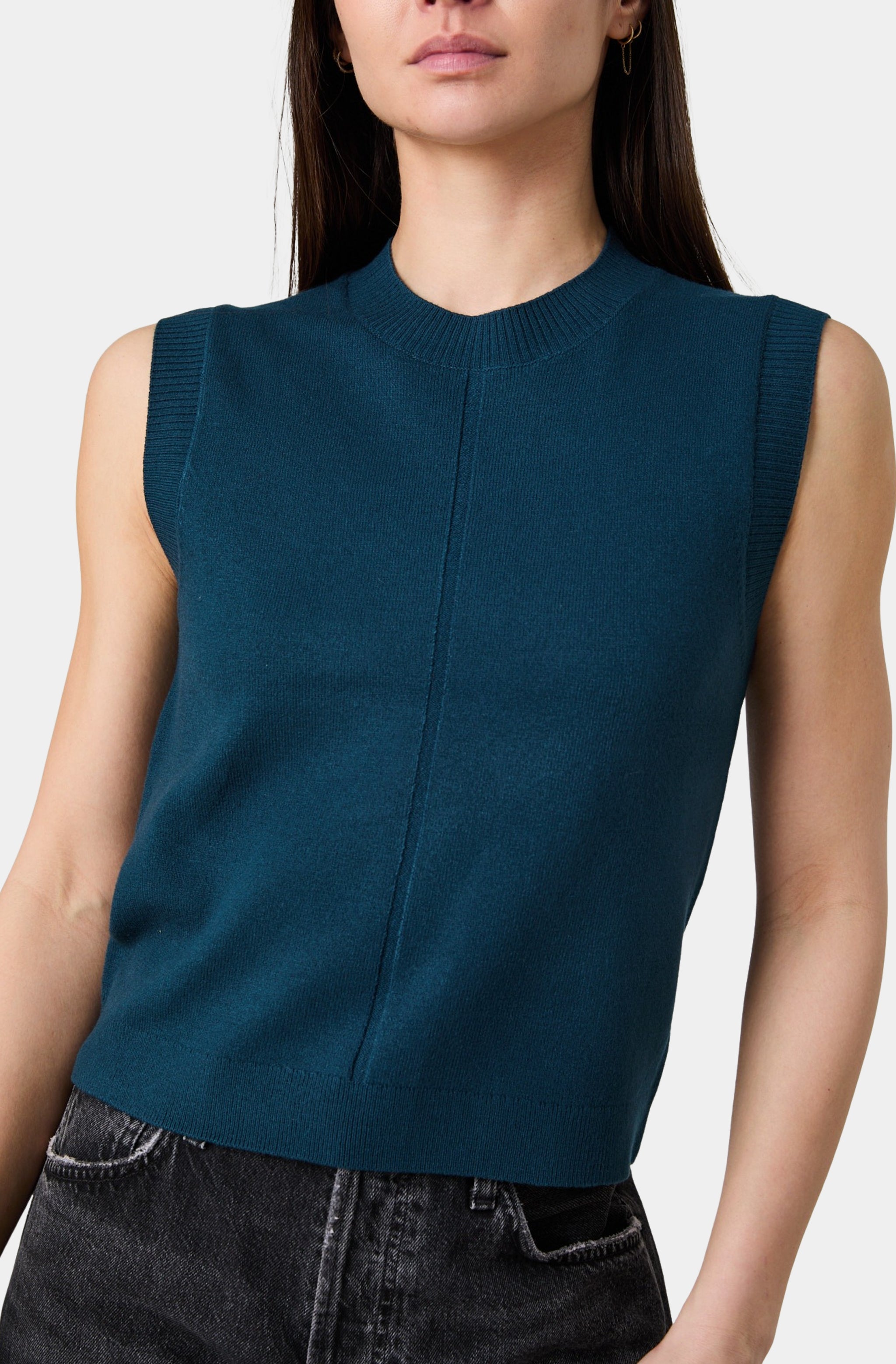 Babysoft Tick Crewneck Sleeveless Top