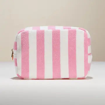 Striped Pattern Cosmetic Pouch Bag