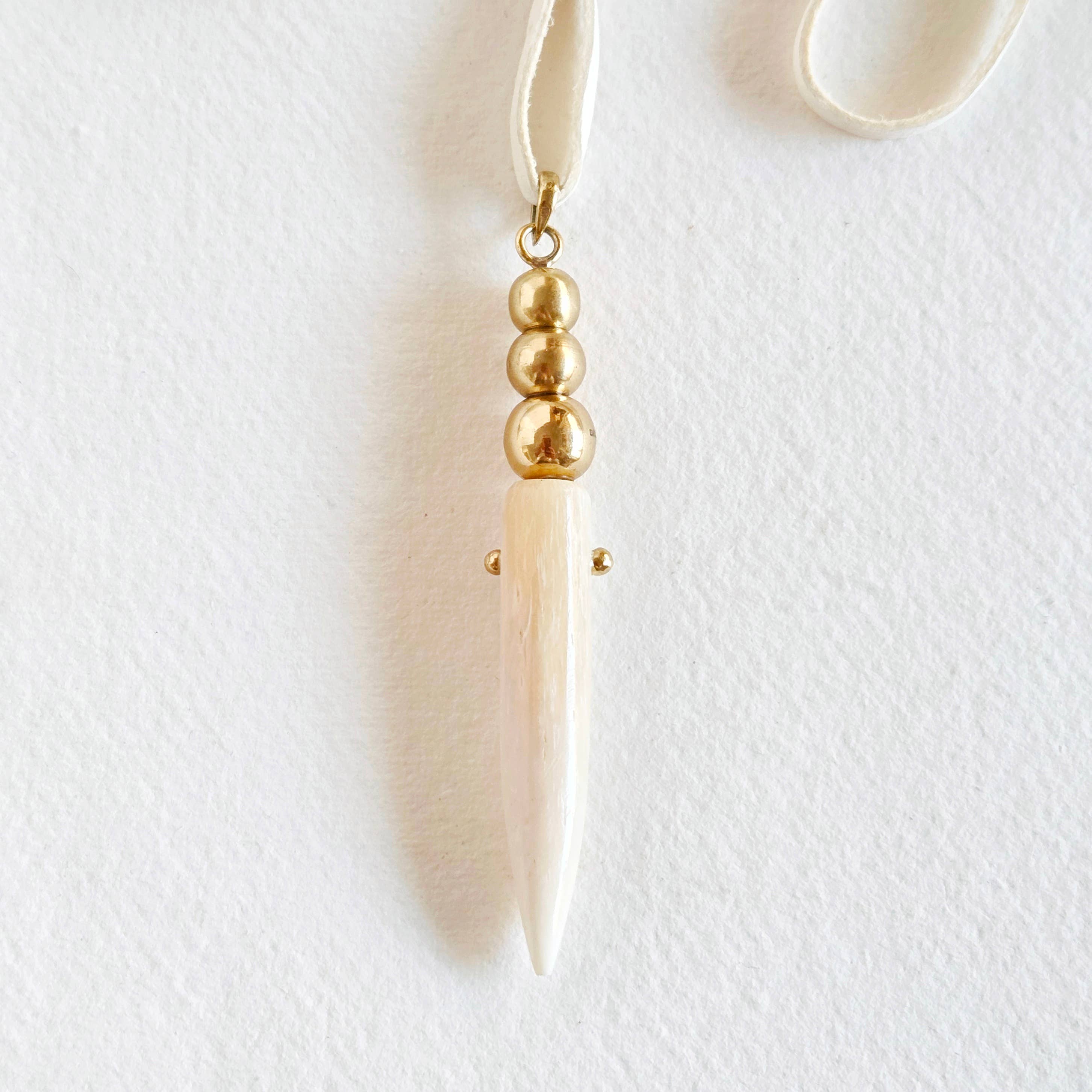 Bone Pendant Choker + Leather Set