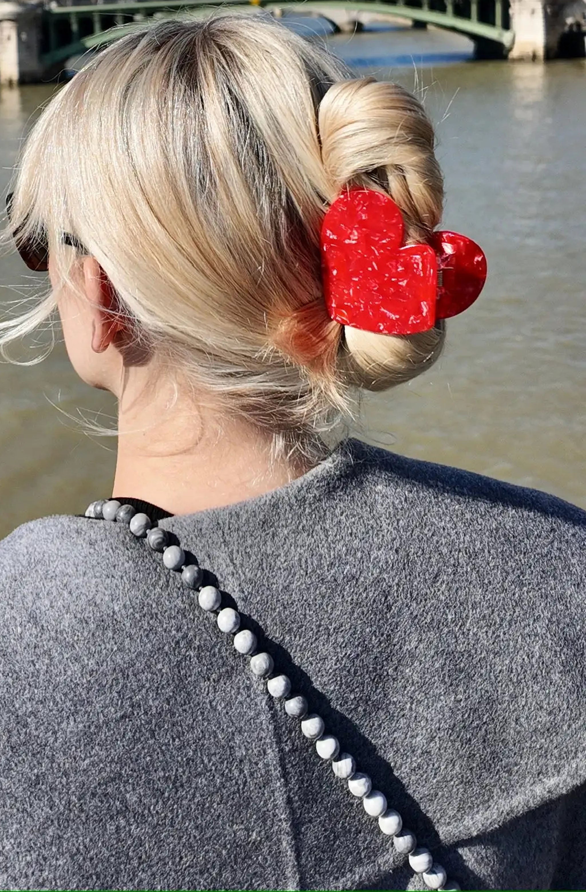 Handmade Heart Acetate Claw Hair Clip