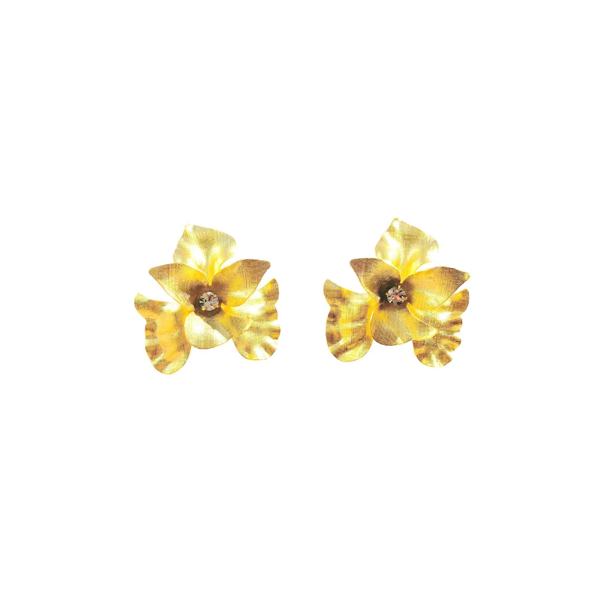 Hand Pressed Orchid Earrings