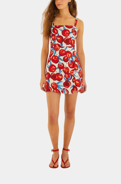 Cherry Blossom Sleeveless Mini Dress – Hemline Monroe