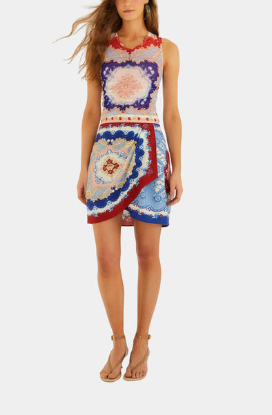Mixed Cherry Royalty Scarf Mini Skirt – Hemline Monroe
