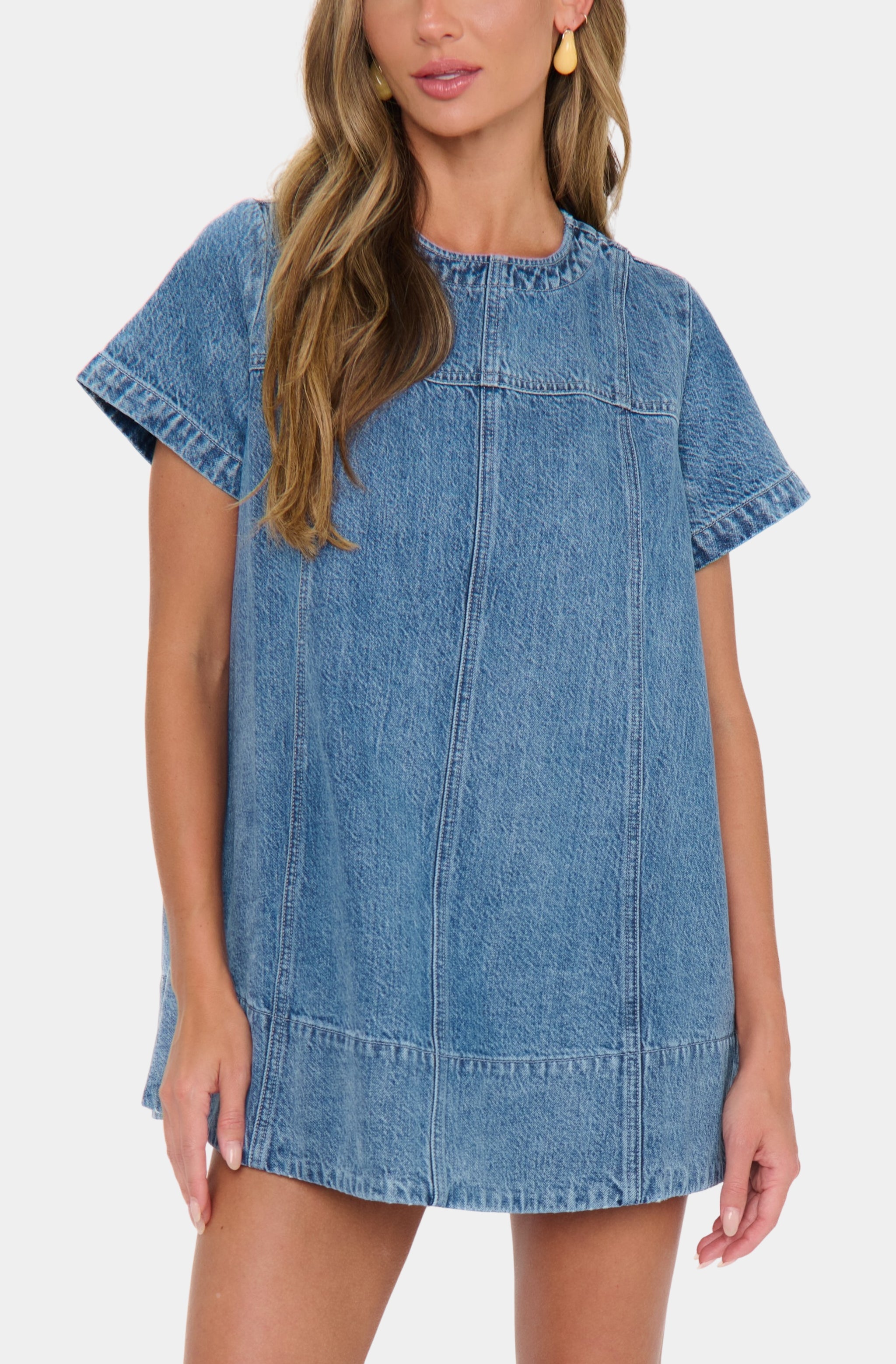monroe and main denim dress Monroe Denim Dress - Dark Wash