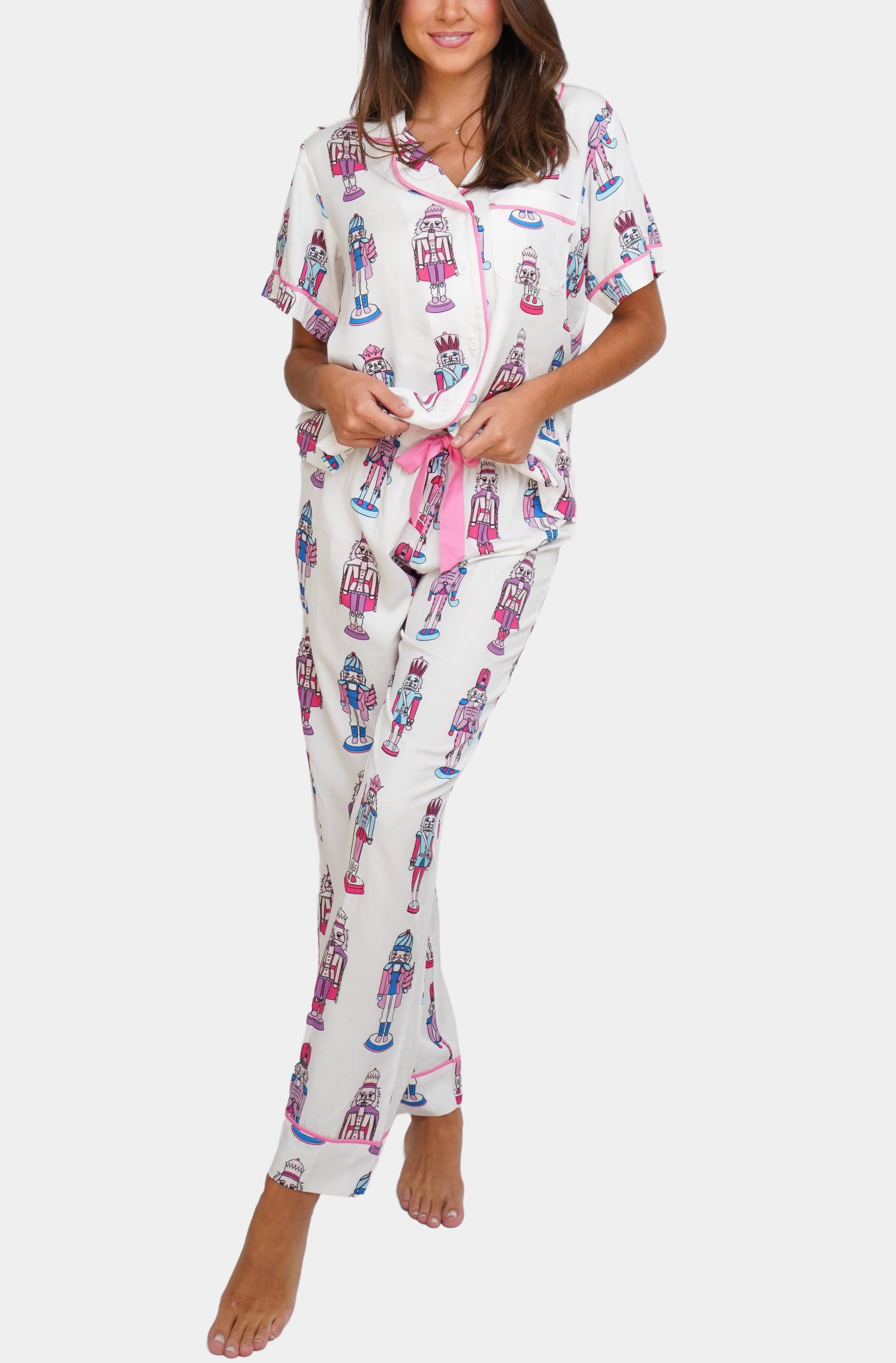 Hemline Holiday March Pajama Pants Set