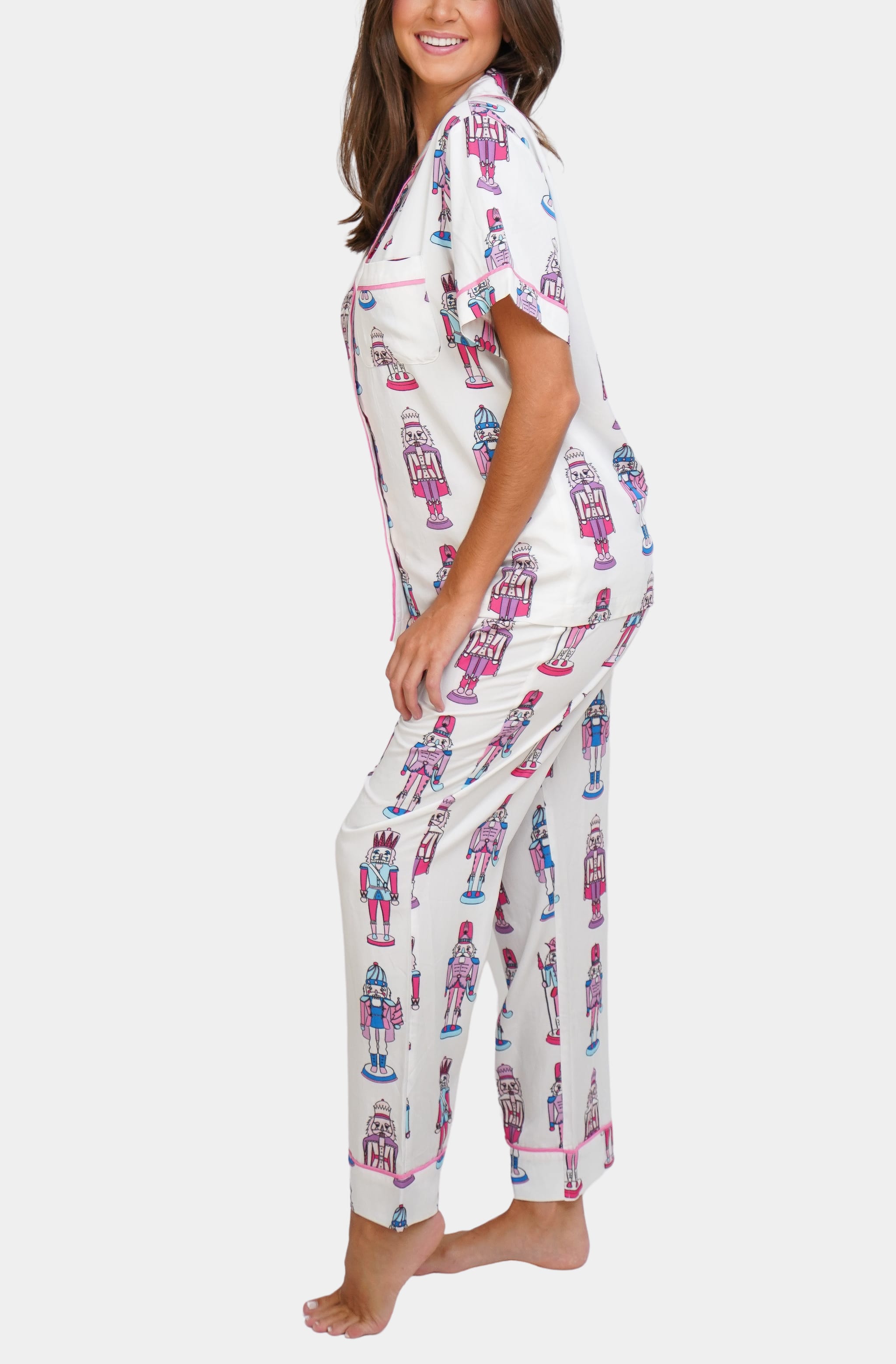 Hemline Holiday March Pajama Pants Set