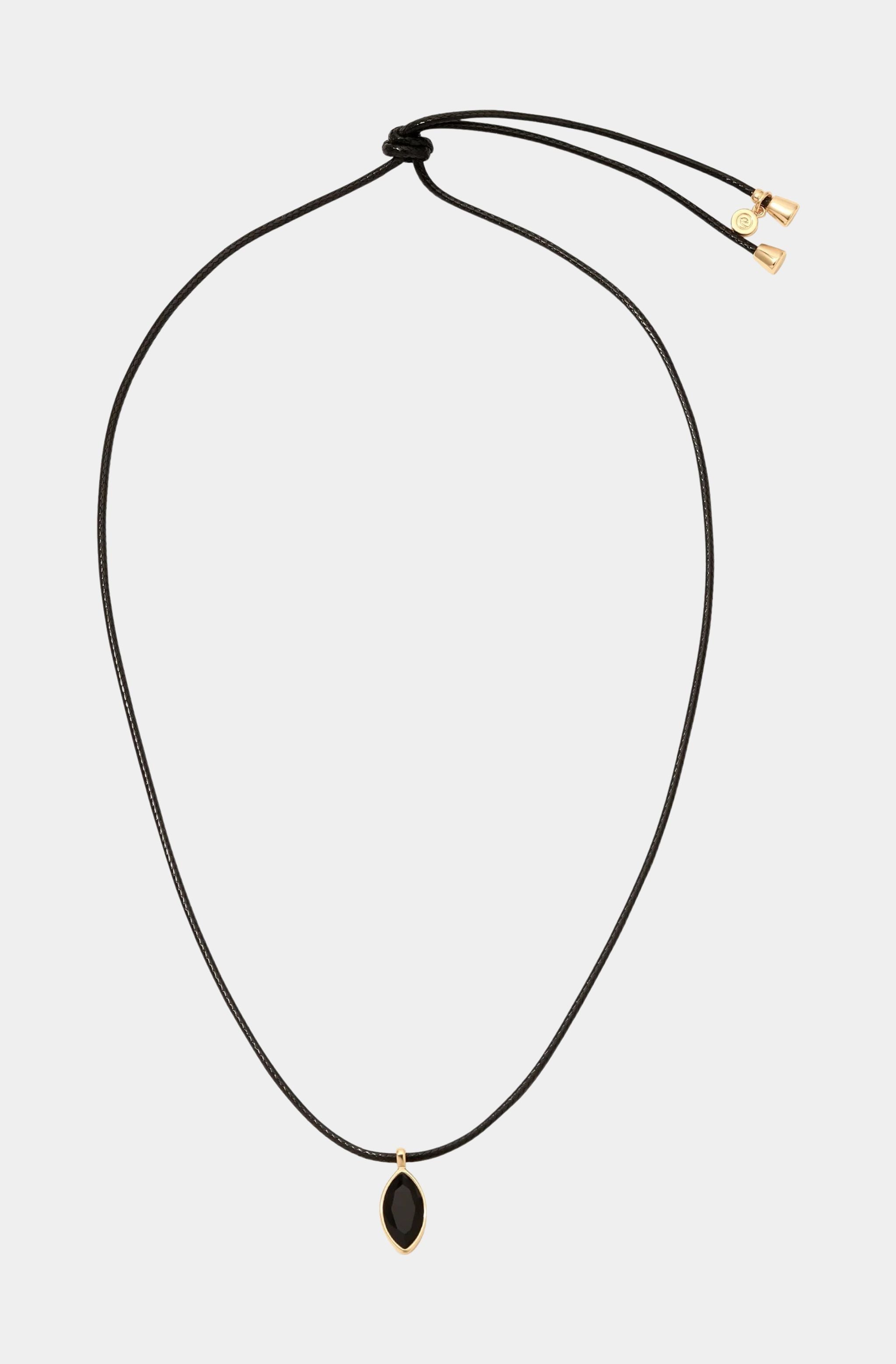 Marquise Onyx Pendant Cord
Necklace