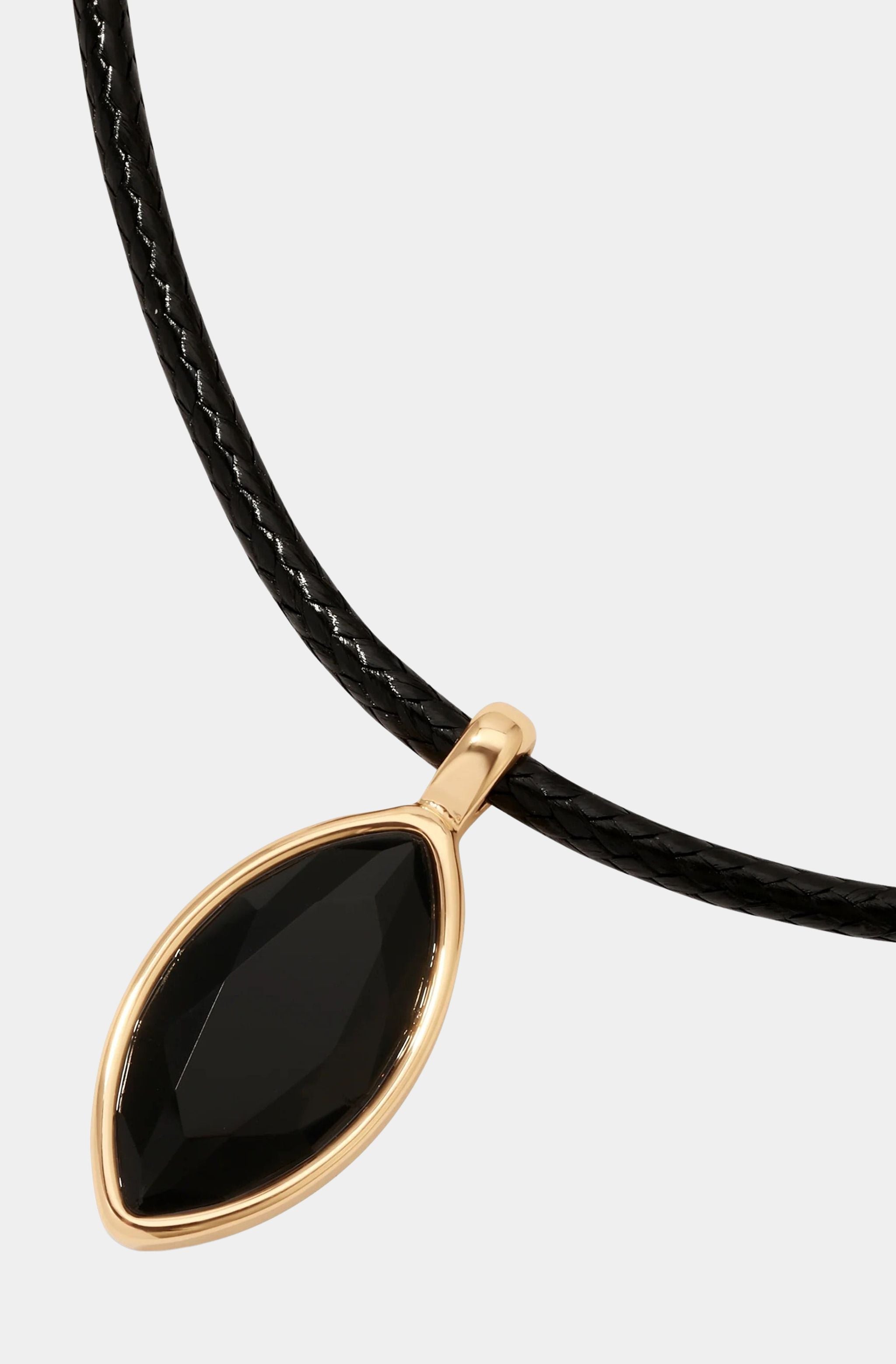 Marquise Onyx Pendant Cord
Necklace