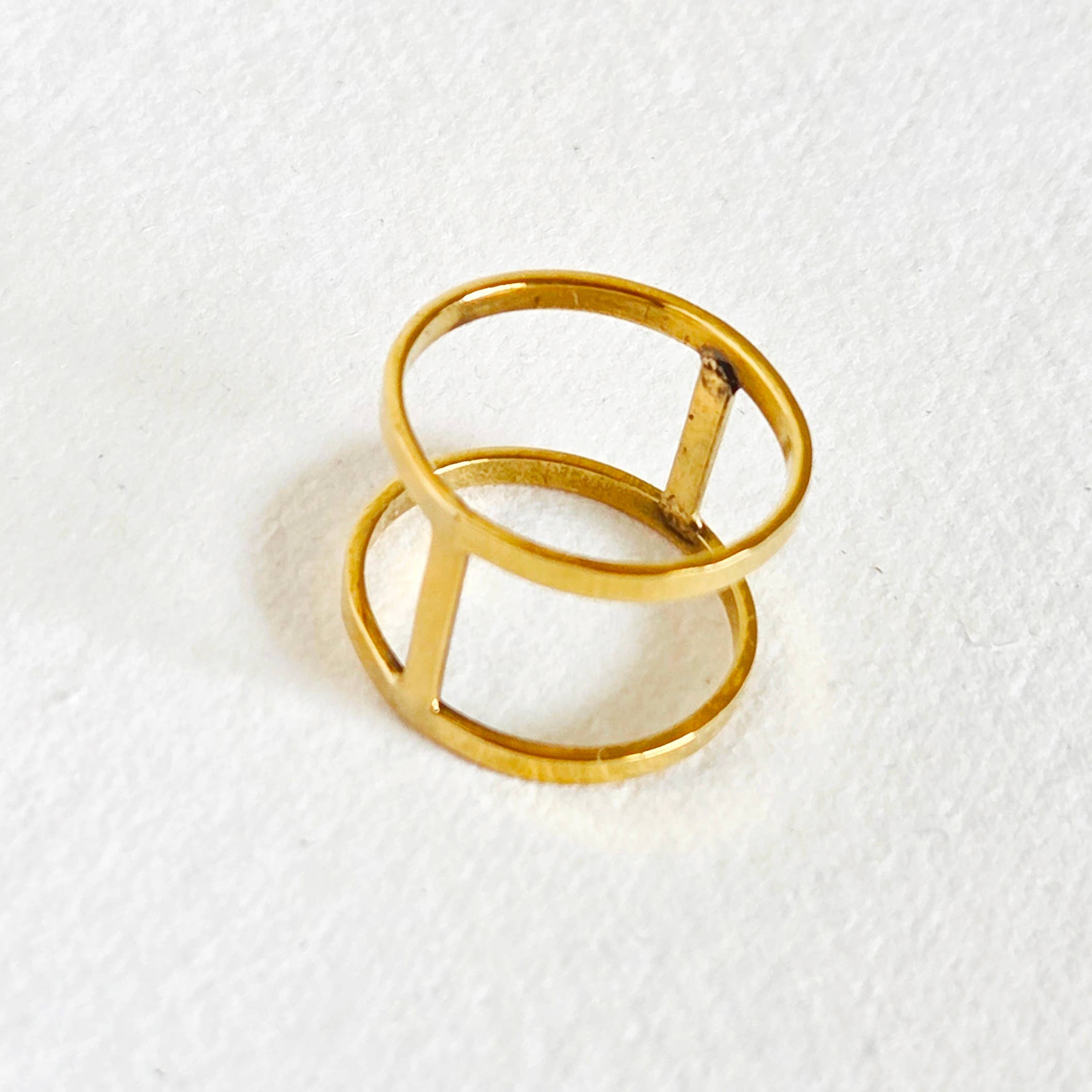 Caged Open Connected Ring