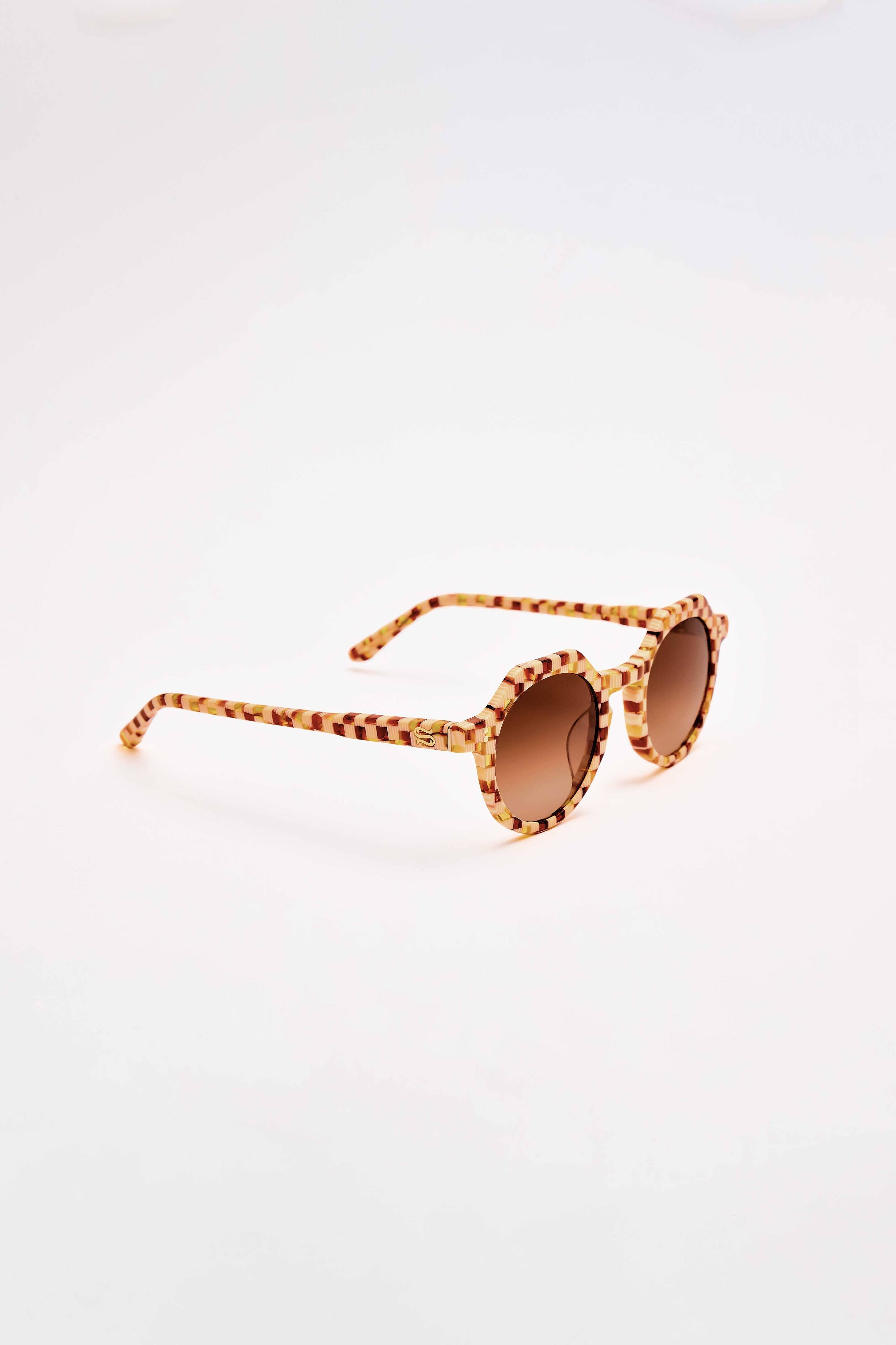 Georgie - Toasted Moxie Checkered Sunglasses