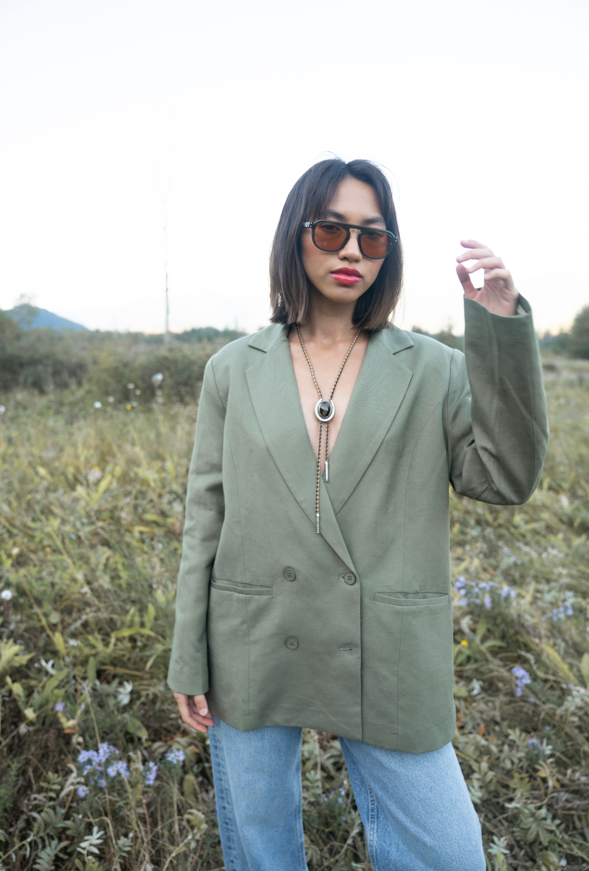 SARDINE - Stevie - Amber Dip Sunglasses