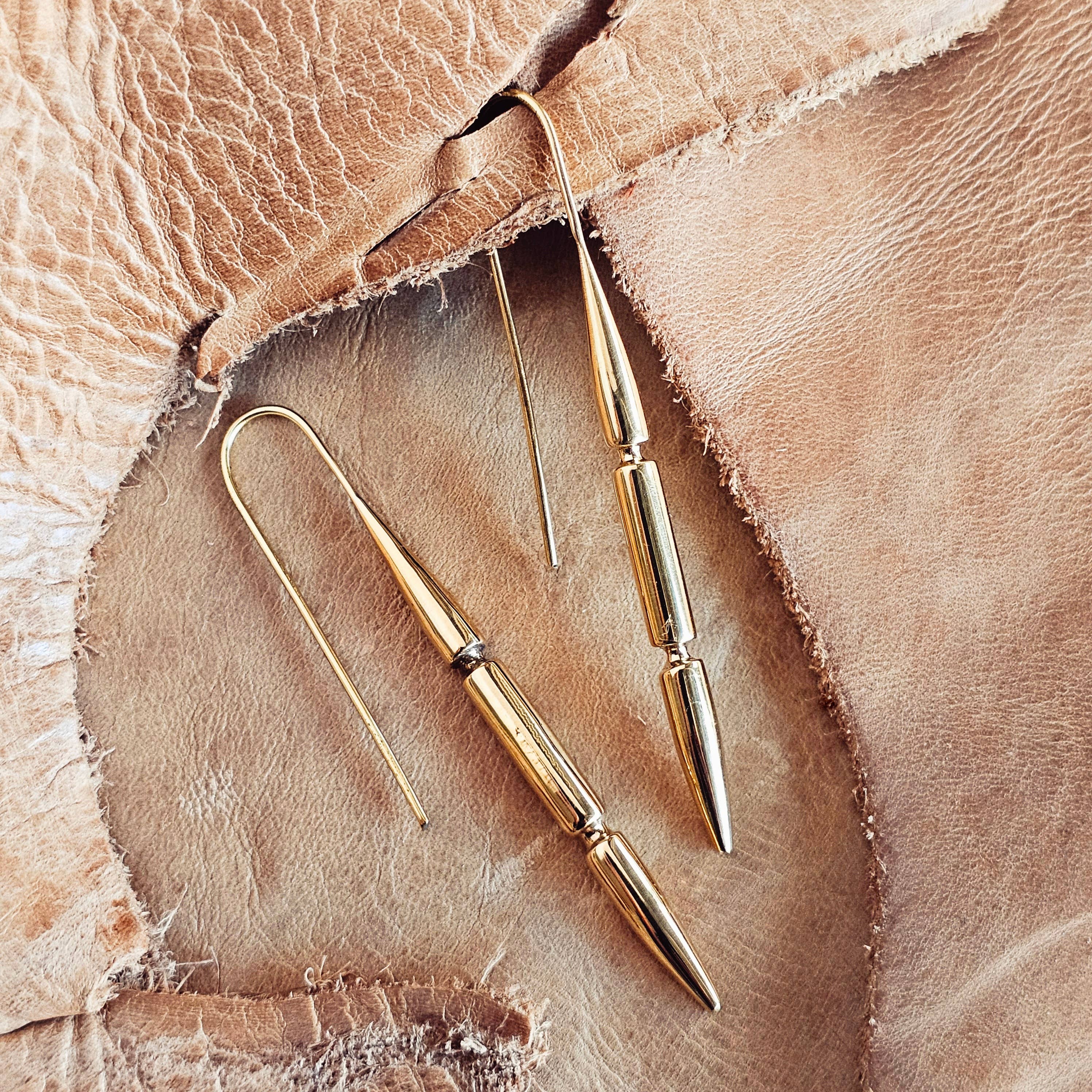 Drop Needle Spear Earrings