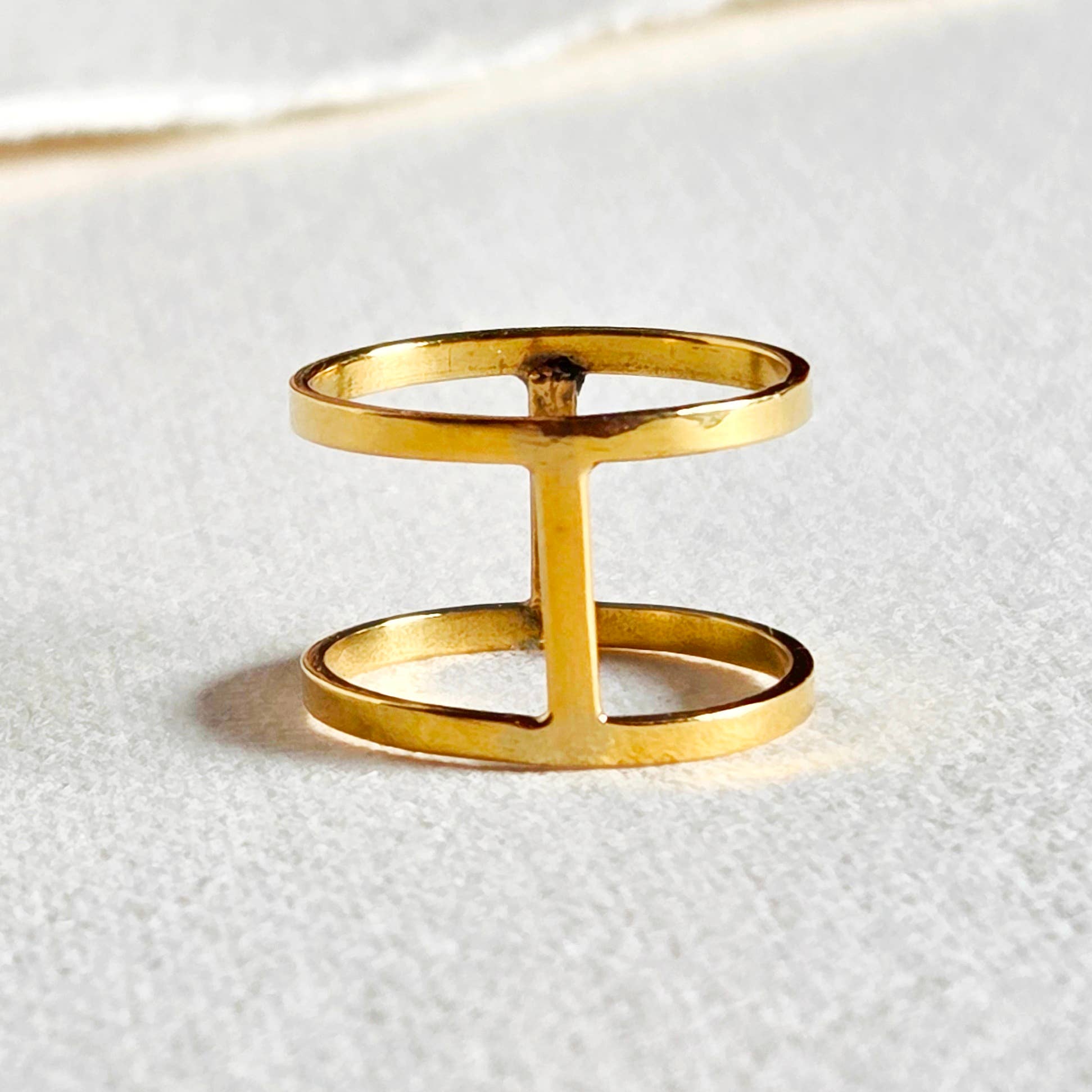 Caged Open Connected Ring