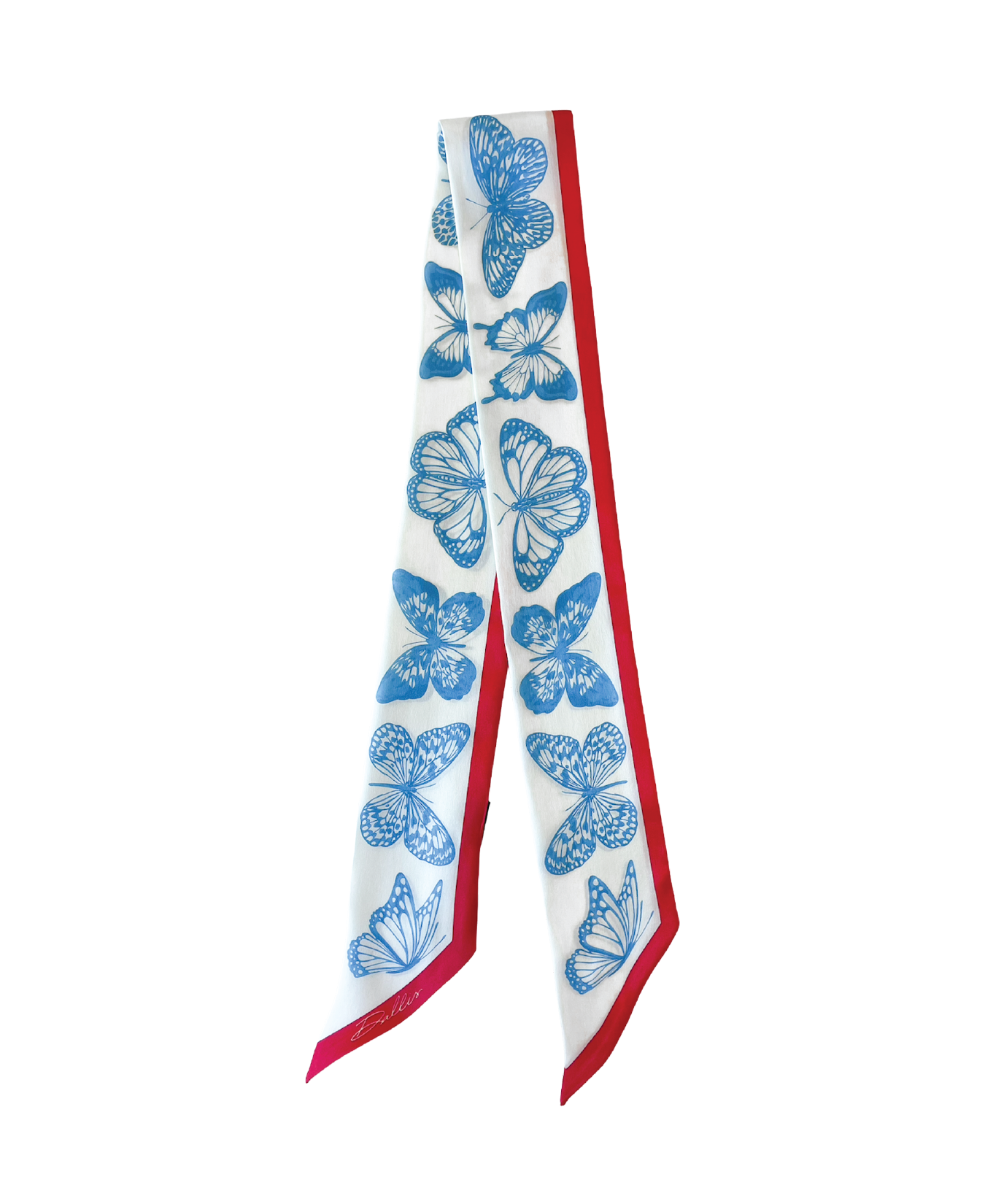 The Mariposa Twilly in Powder Blue &amp; Red