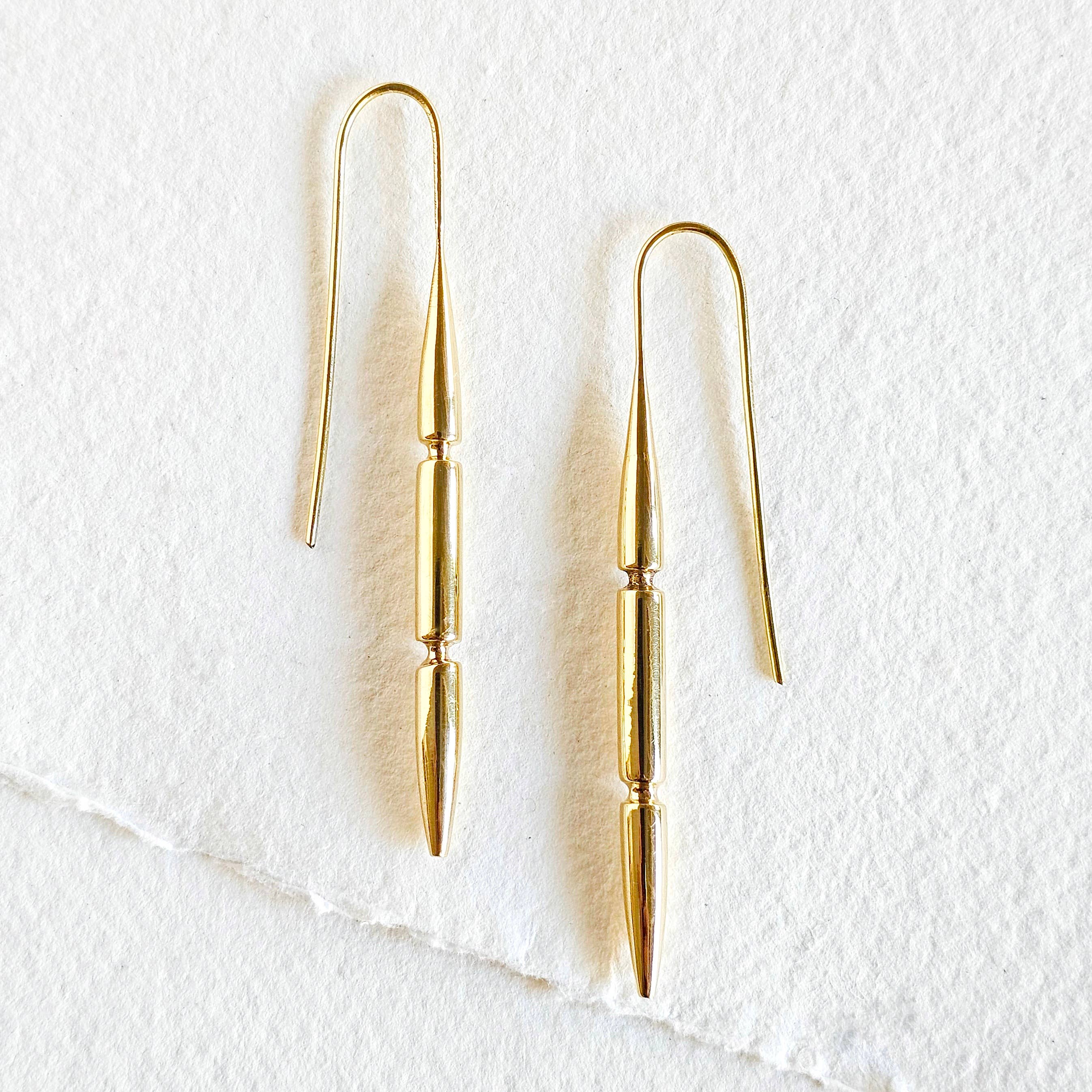 Drop Needle Spear Earrings