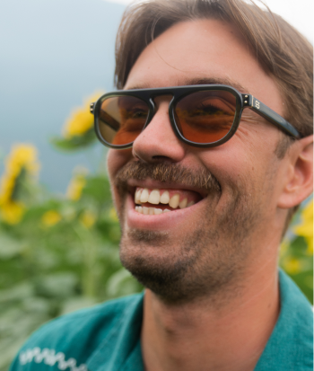 SARDINE - Stevie - Amber Dip Sunglasses