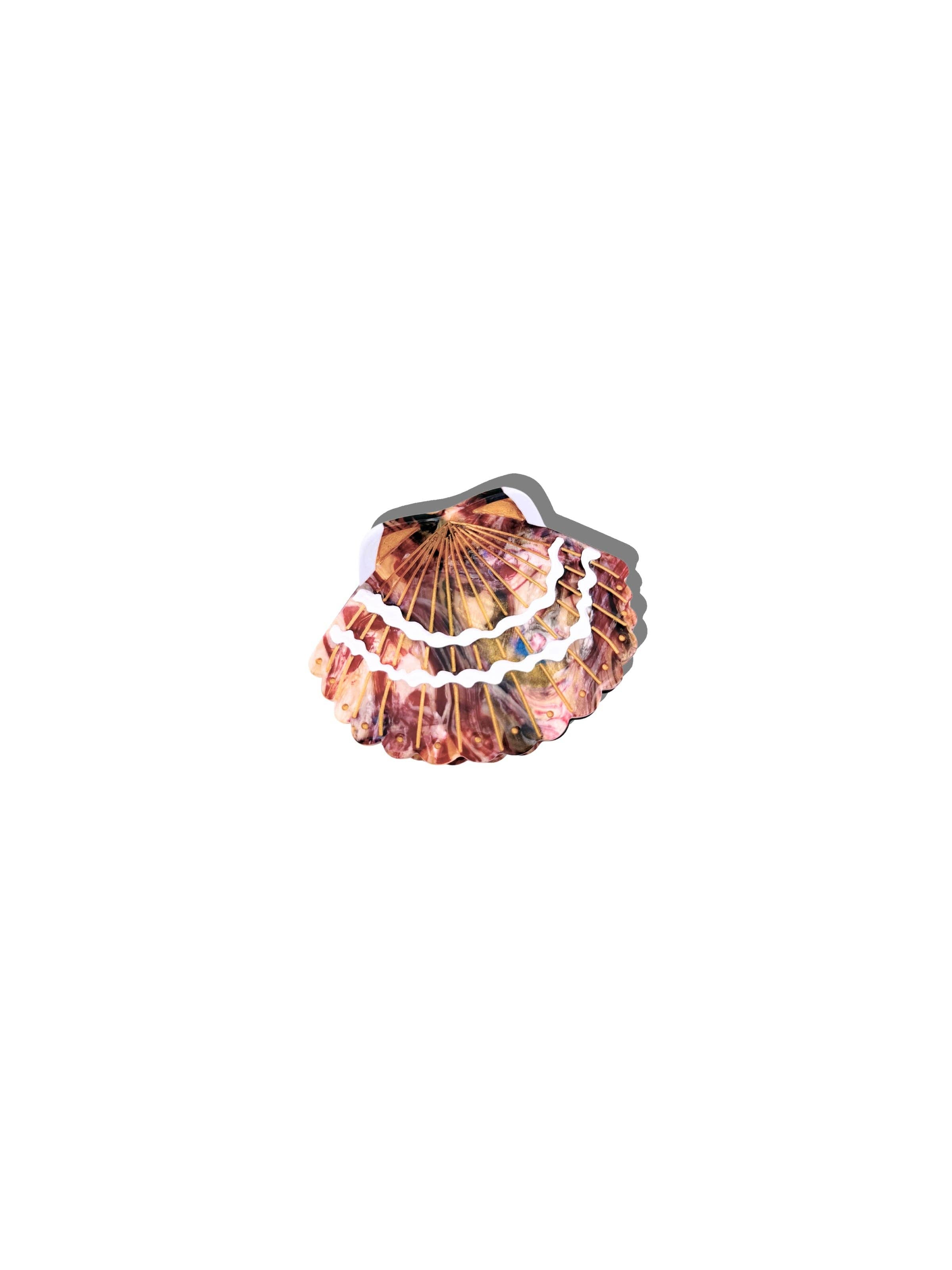 Hand-painted Seashell Claw Hair Clip | Eco-Friendly